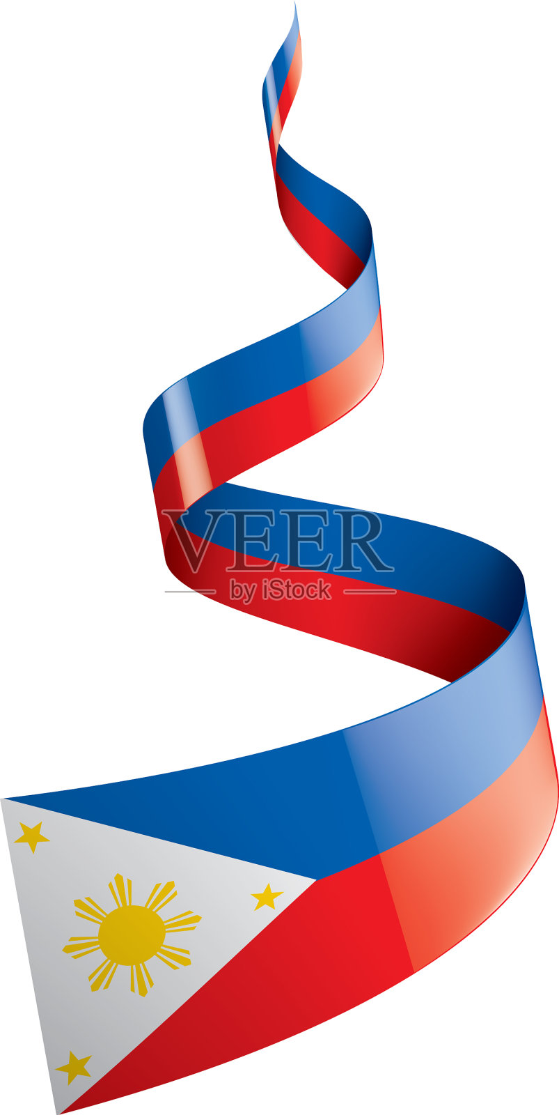 菲律宾国旗上有白色设计元素图片