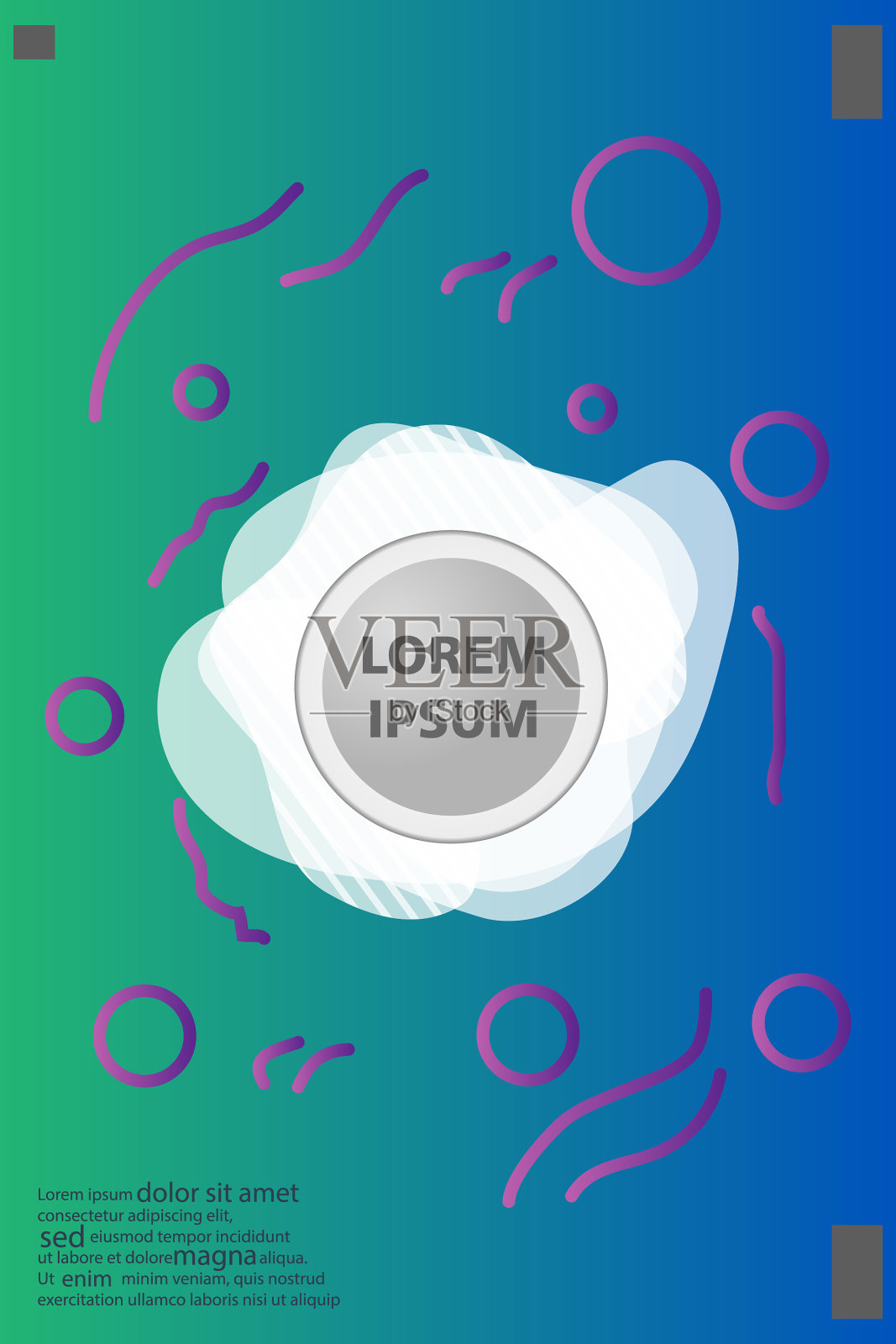 孟菲斯风格的书籍设计集丰富多彩插画图片素材