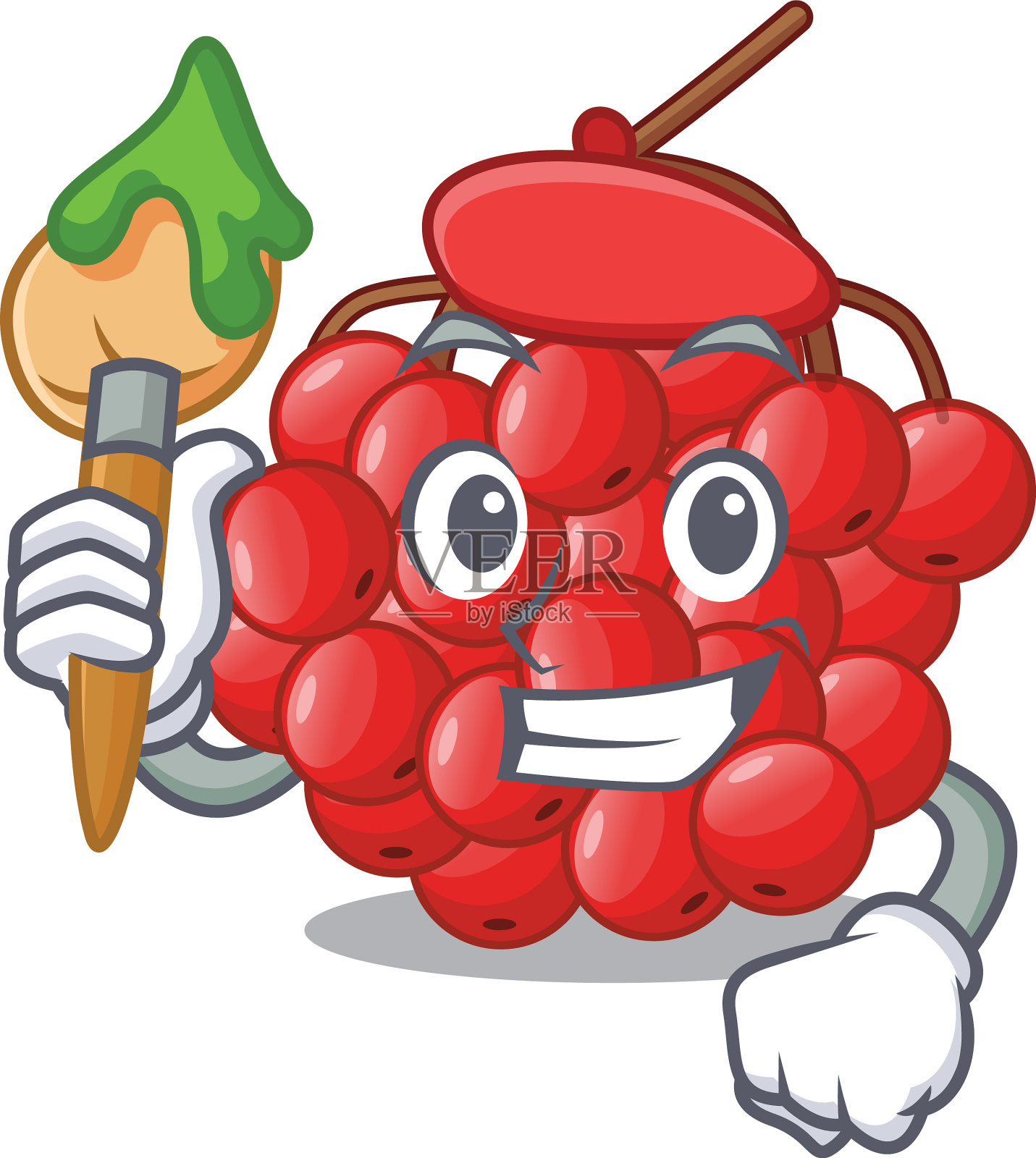 艺术家花梨果在卡通木材上设计元素图片