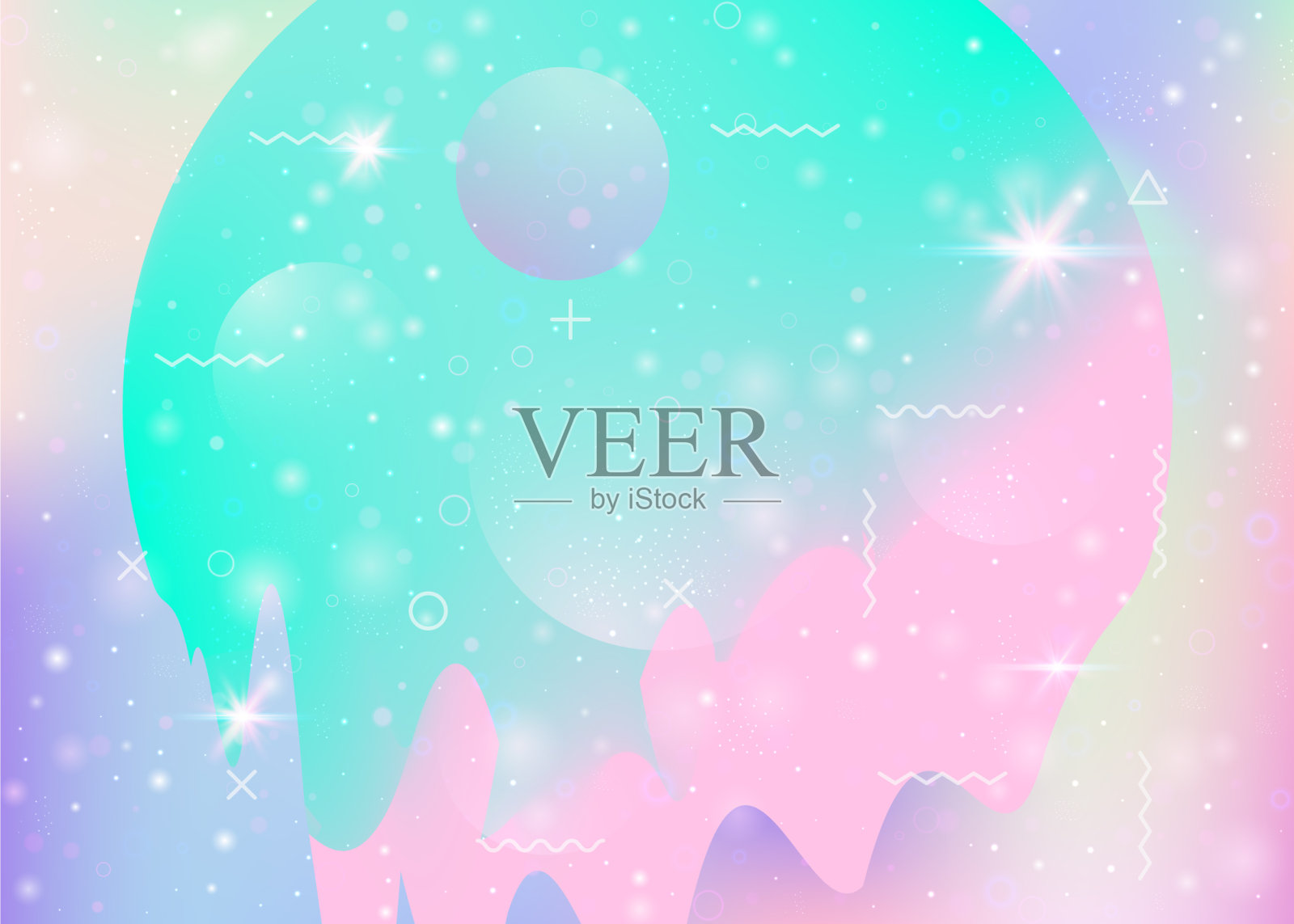 未来景观与全息宇宙和插画图片素材