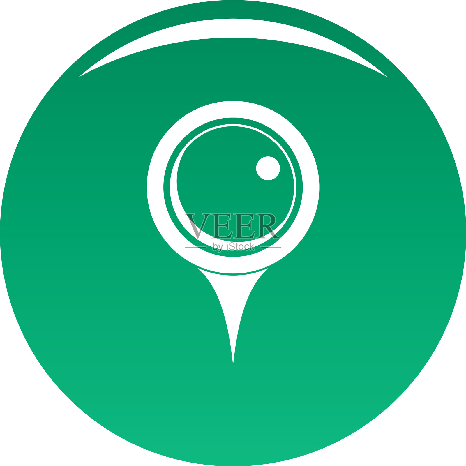 定位销图标为绿色图标素材