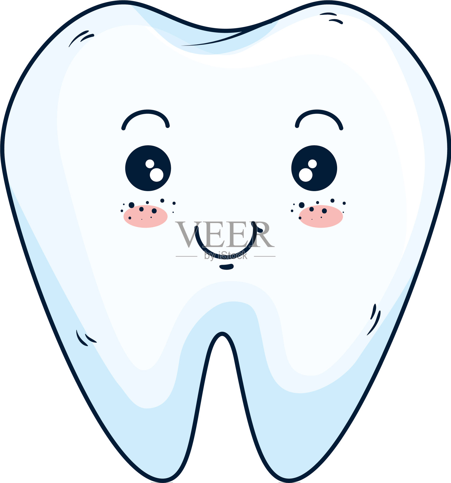 漫画牙齿快乐卡哇伊的角色设计元素图片