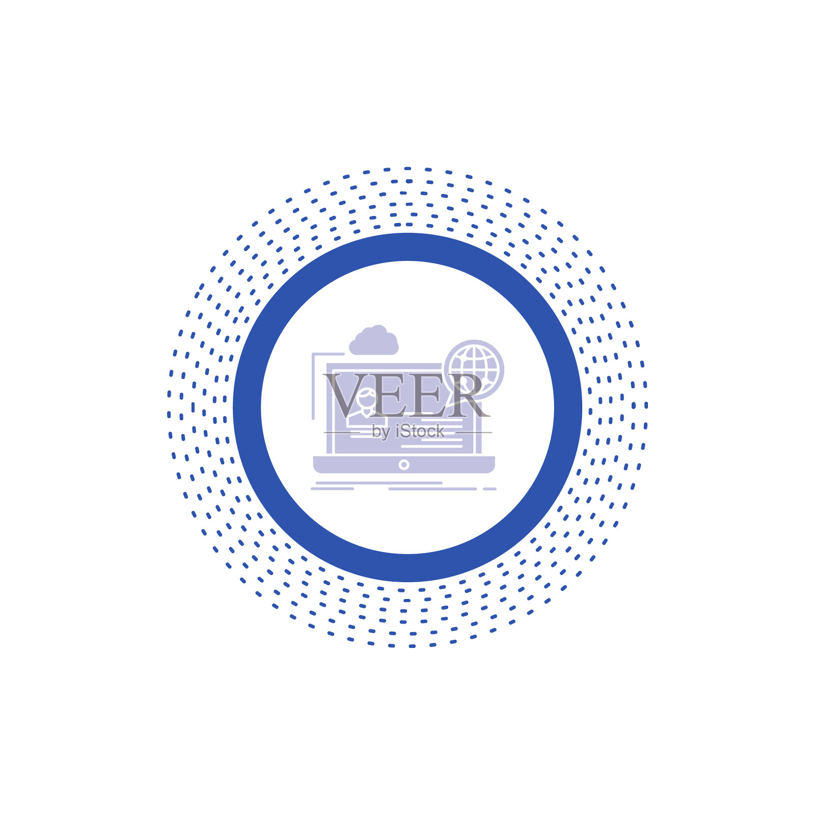 网络研讨会论坛在线研讨会网站字形图标插画图片素材