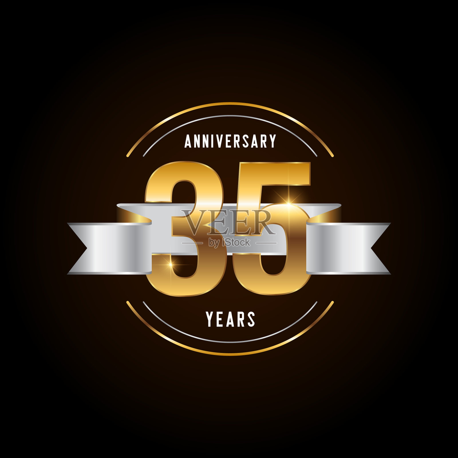 35周年庆典标志插画图片素材