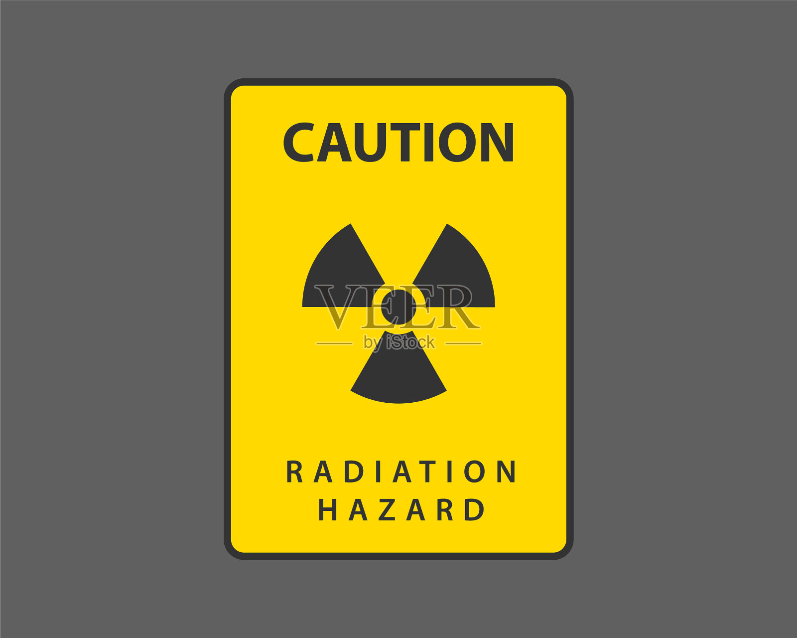 辐射图标警告放射性标志危险插画图片素材