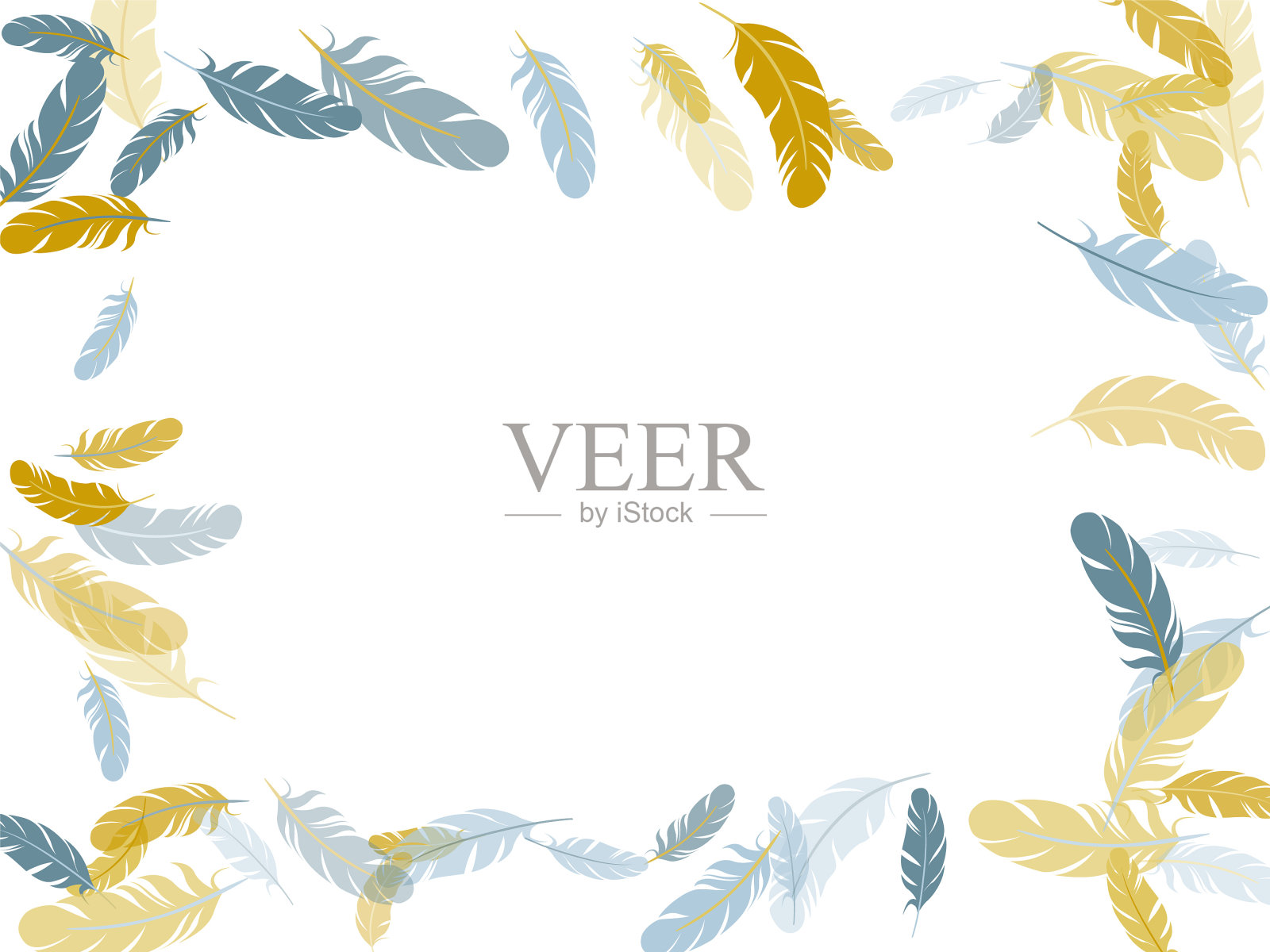 落羽元素软设计插画图片素材