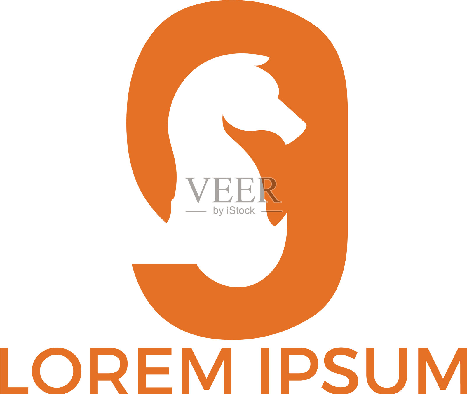 国际象棋和字母g标志设计插画图片素材