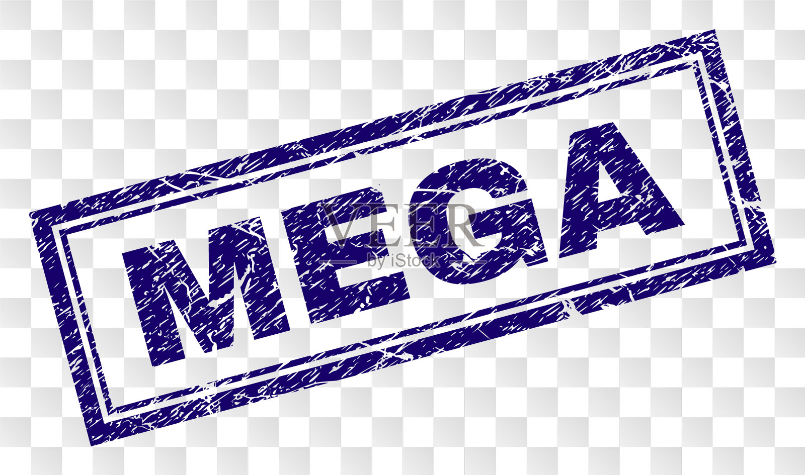 垃圾巨型矩形邮票插画图片素材