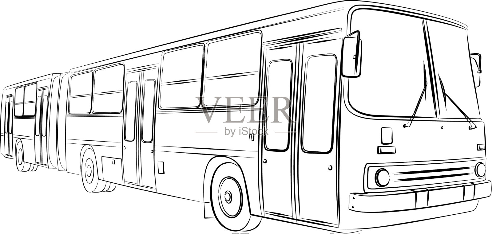 大客车草图设计元素图片