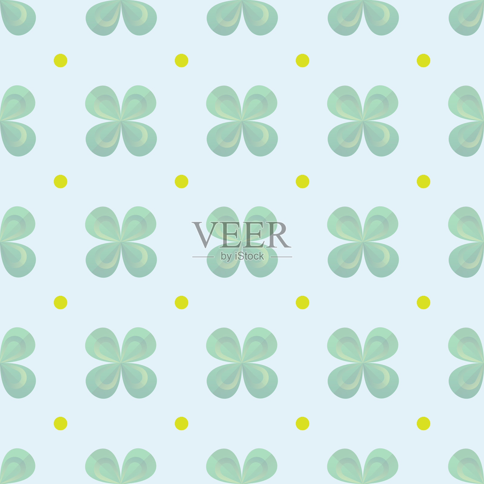 三叶草墙纸三叶草叶无缝图案插画图片素材