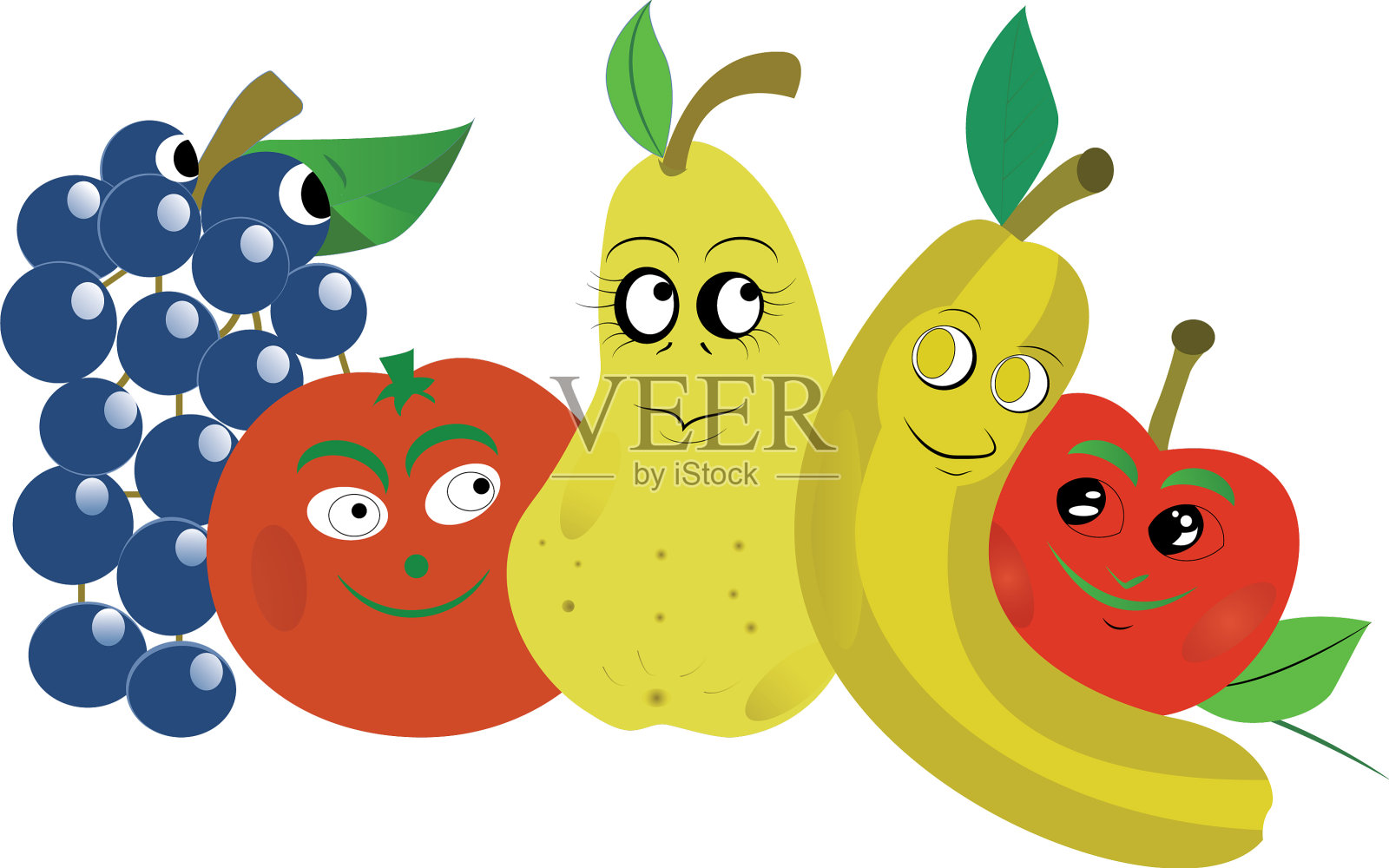 水果组有趣的设计元素图片