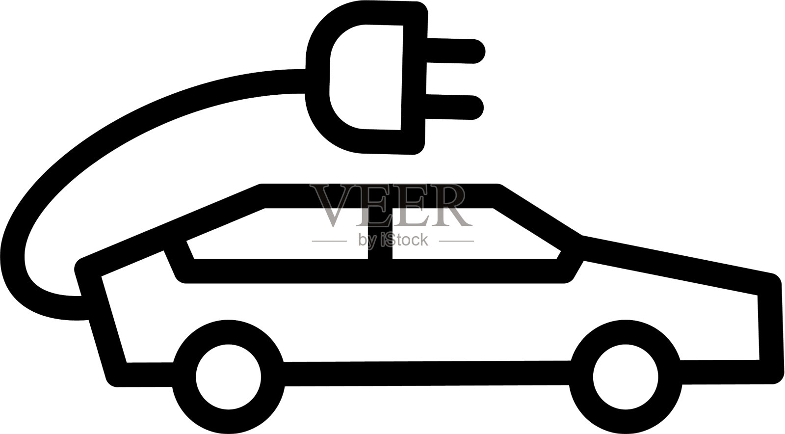 电动汽车图标设计元素图片