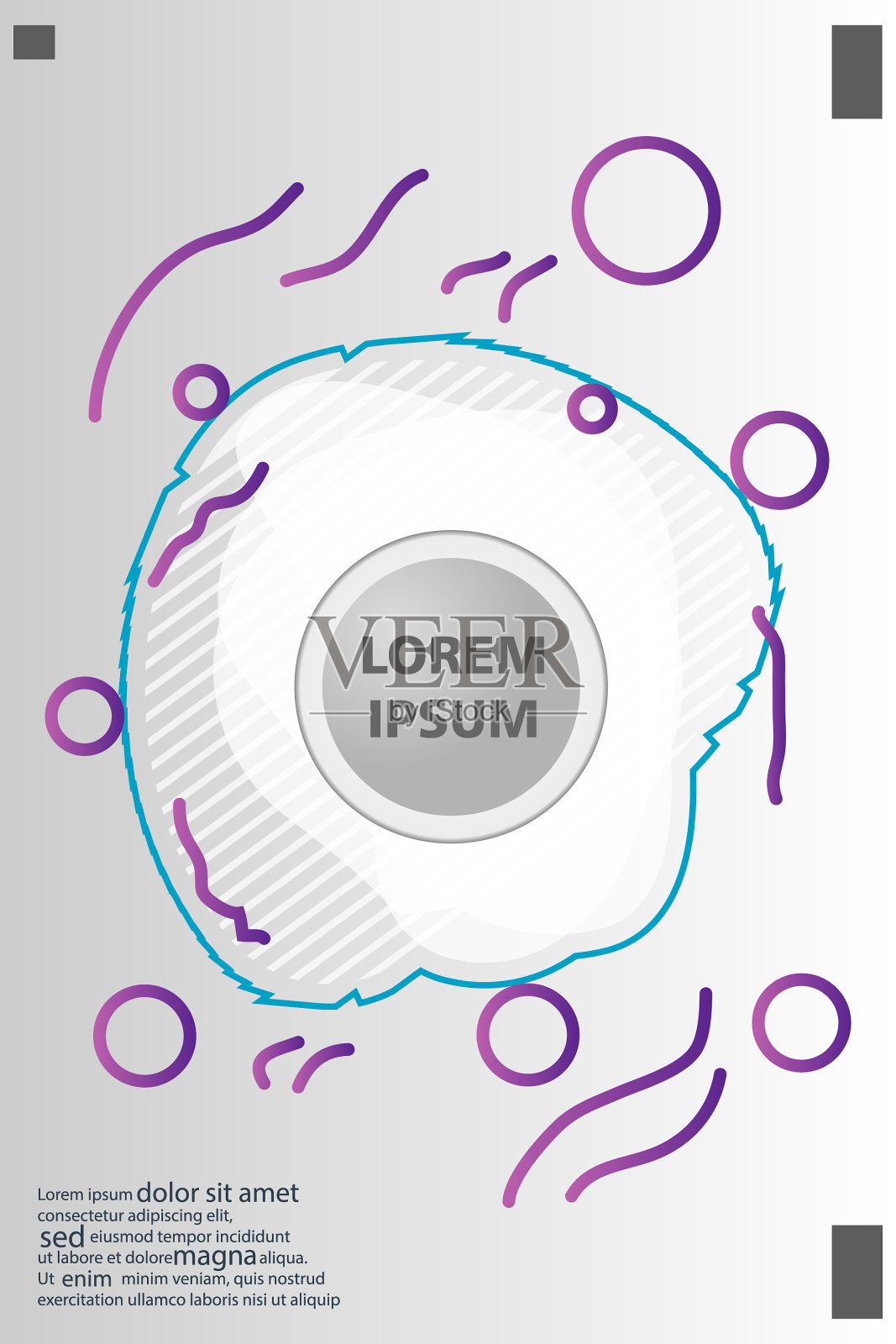 孟菲斯风格的书籍设计集丰富多彩插画图片素材