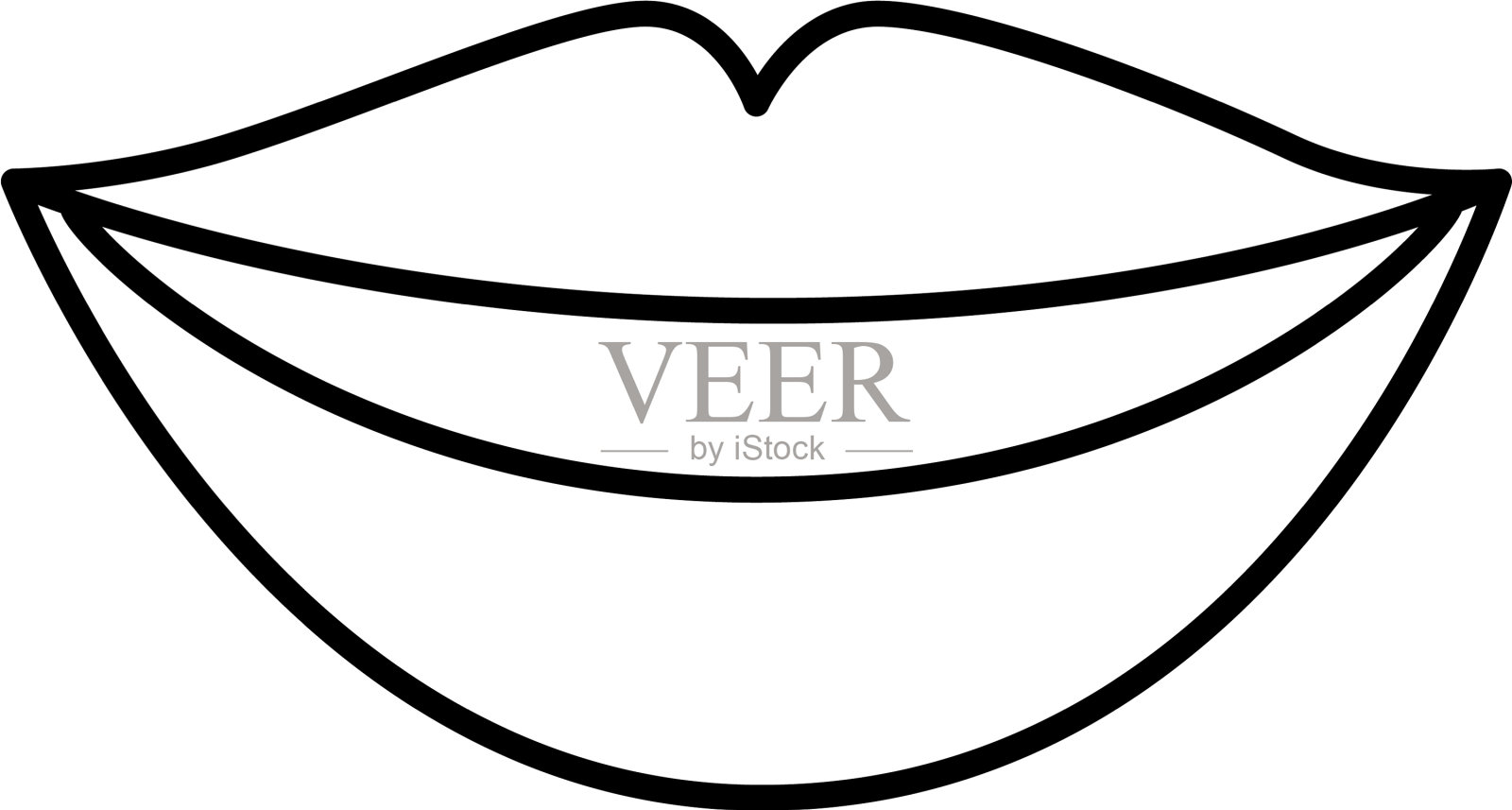 性感的嘴唇女人图标插画图片素材