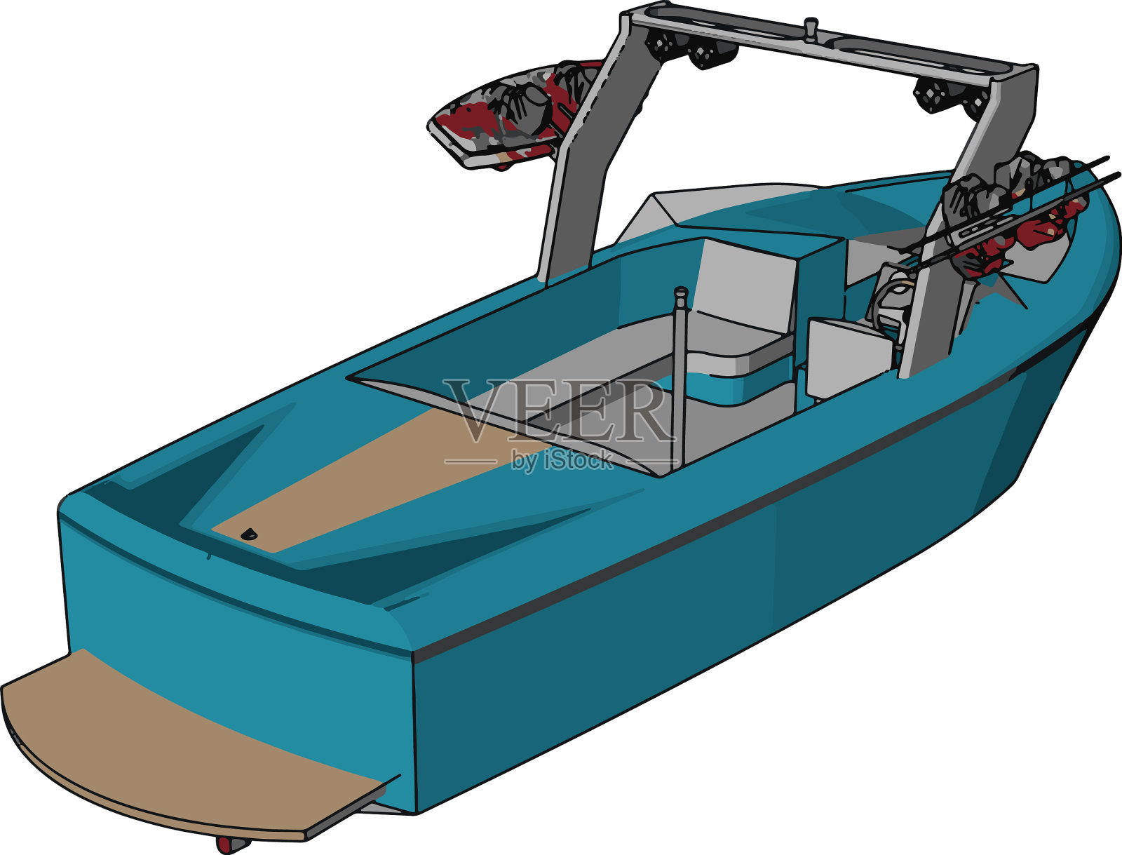 在白色背景上拯救船只设计元素图片