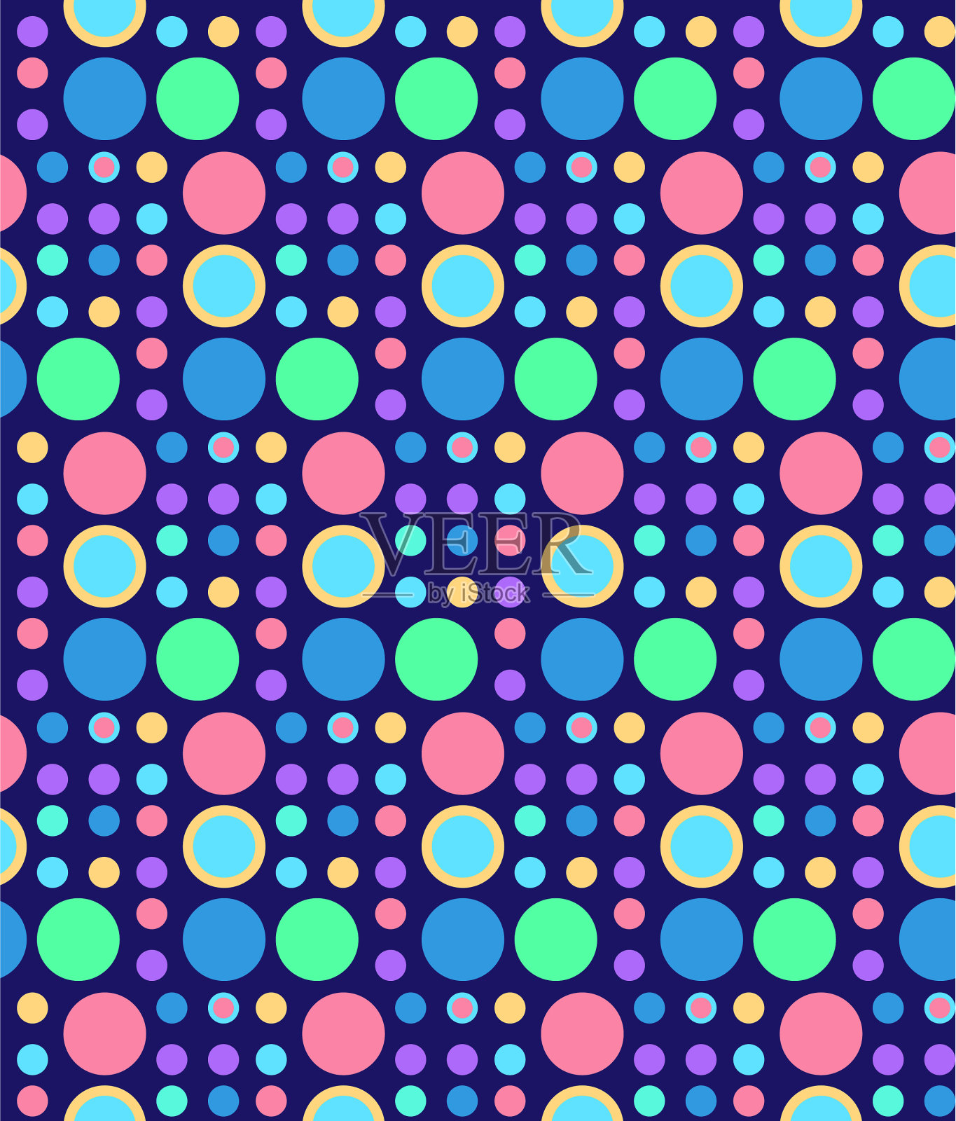 无缝重复背景的多色插画图片素材