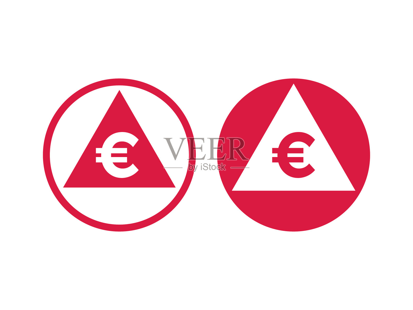 成本价格欧元下降增加指数图标设计元素图片