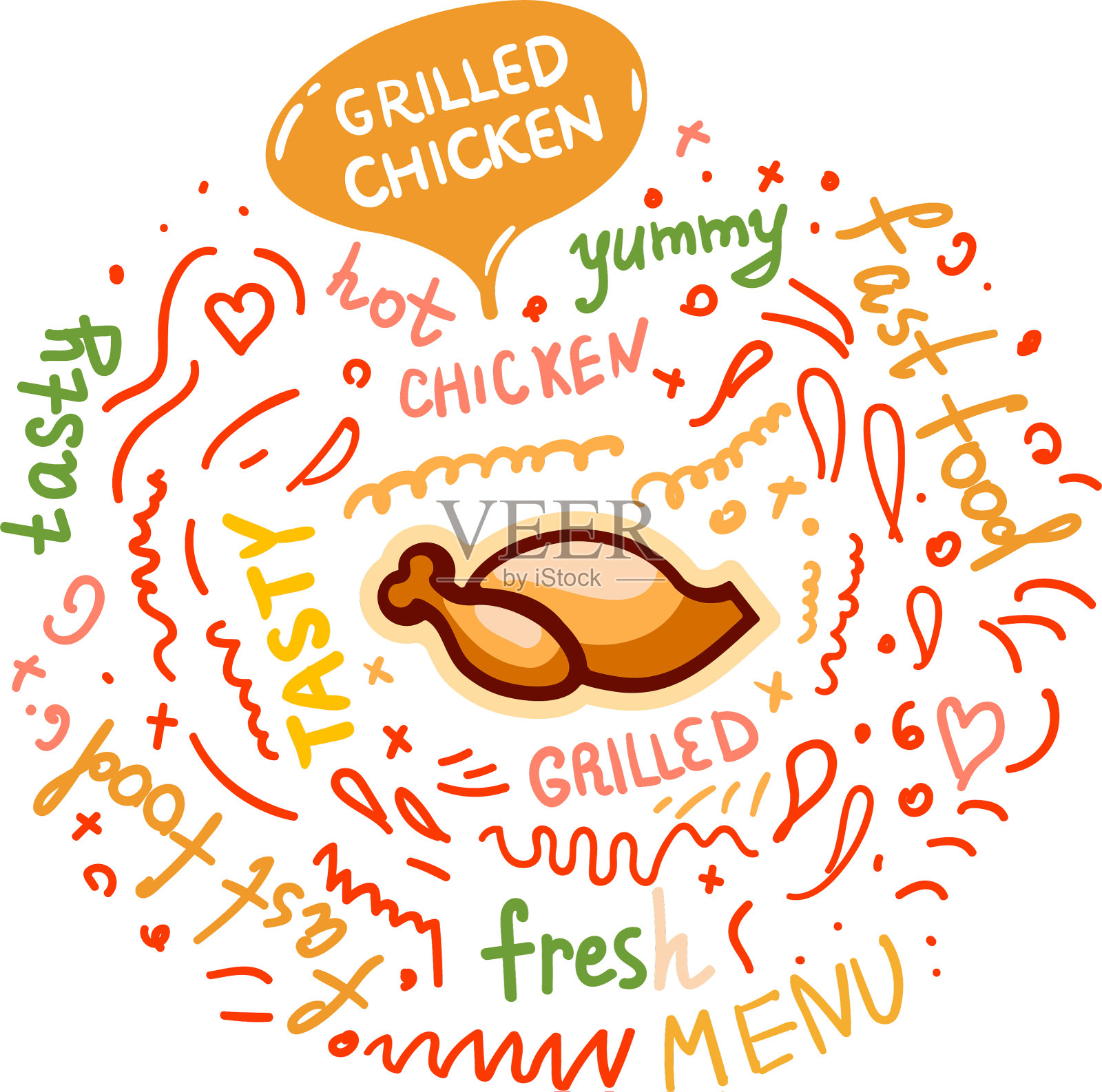 和烤鸡设计元素图片