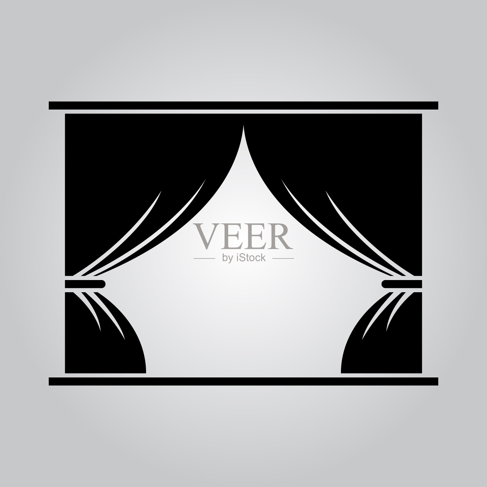 舞台幕布插画图片素材