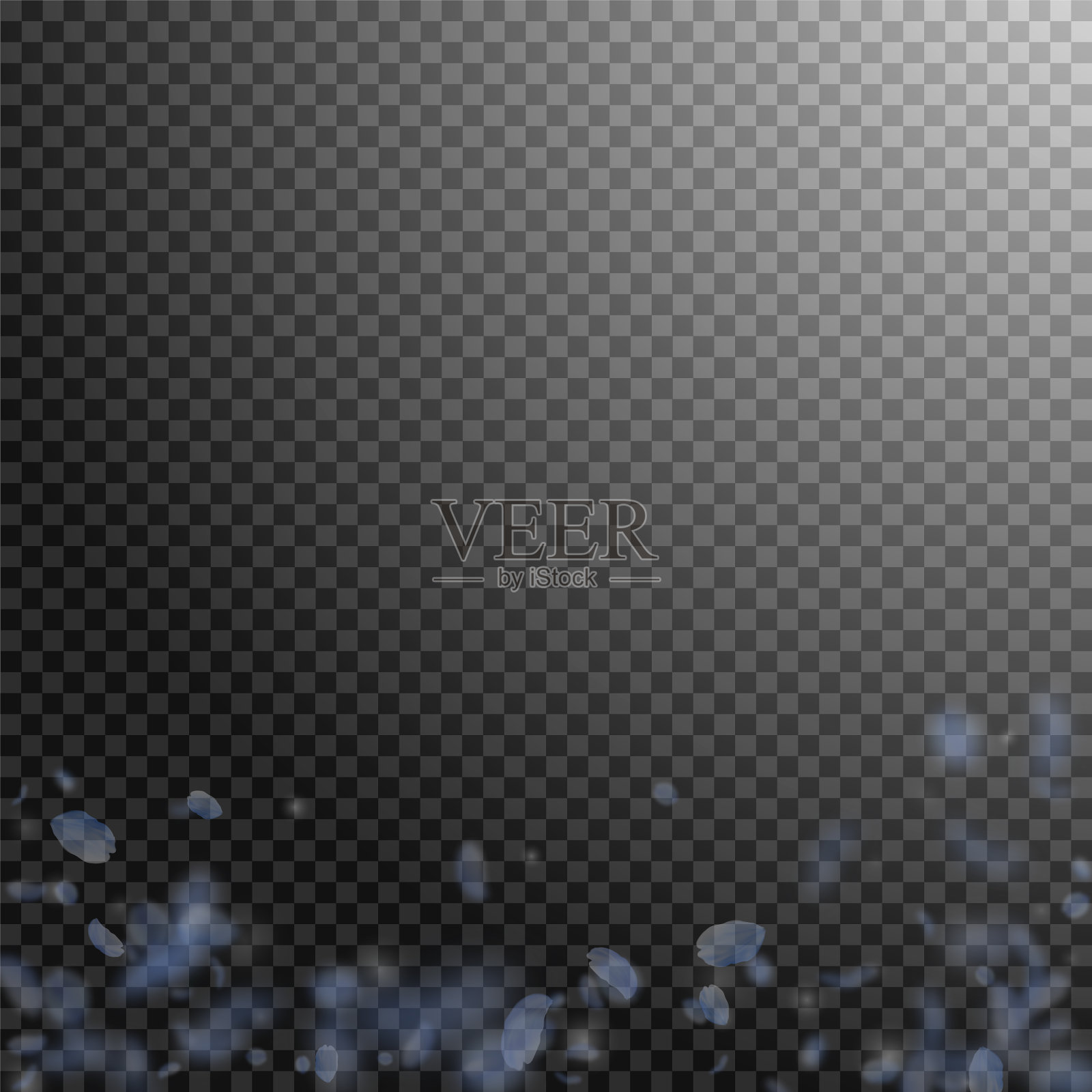 淡蓝色的花瓣落下来，配得上罗马插画图片素材