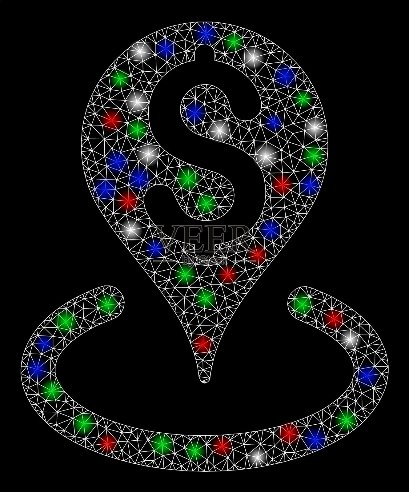 亮网网库位置带光点插画图片素材