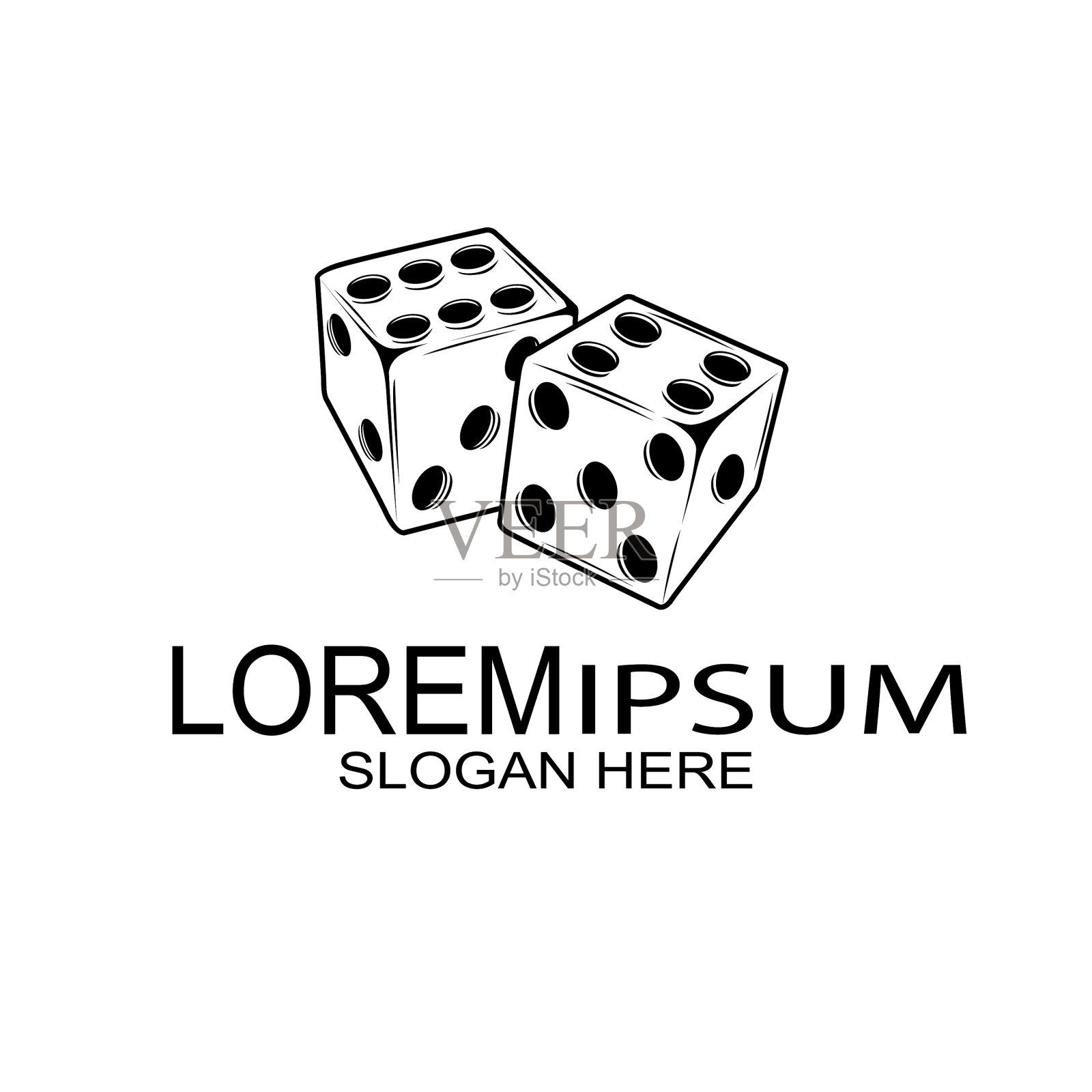 赌场赌场的标志或标志插画图片素材