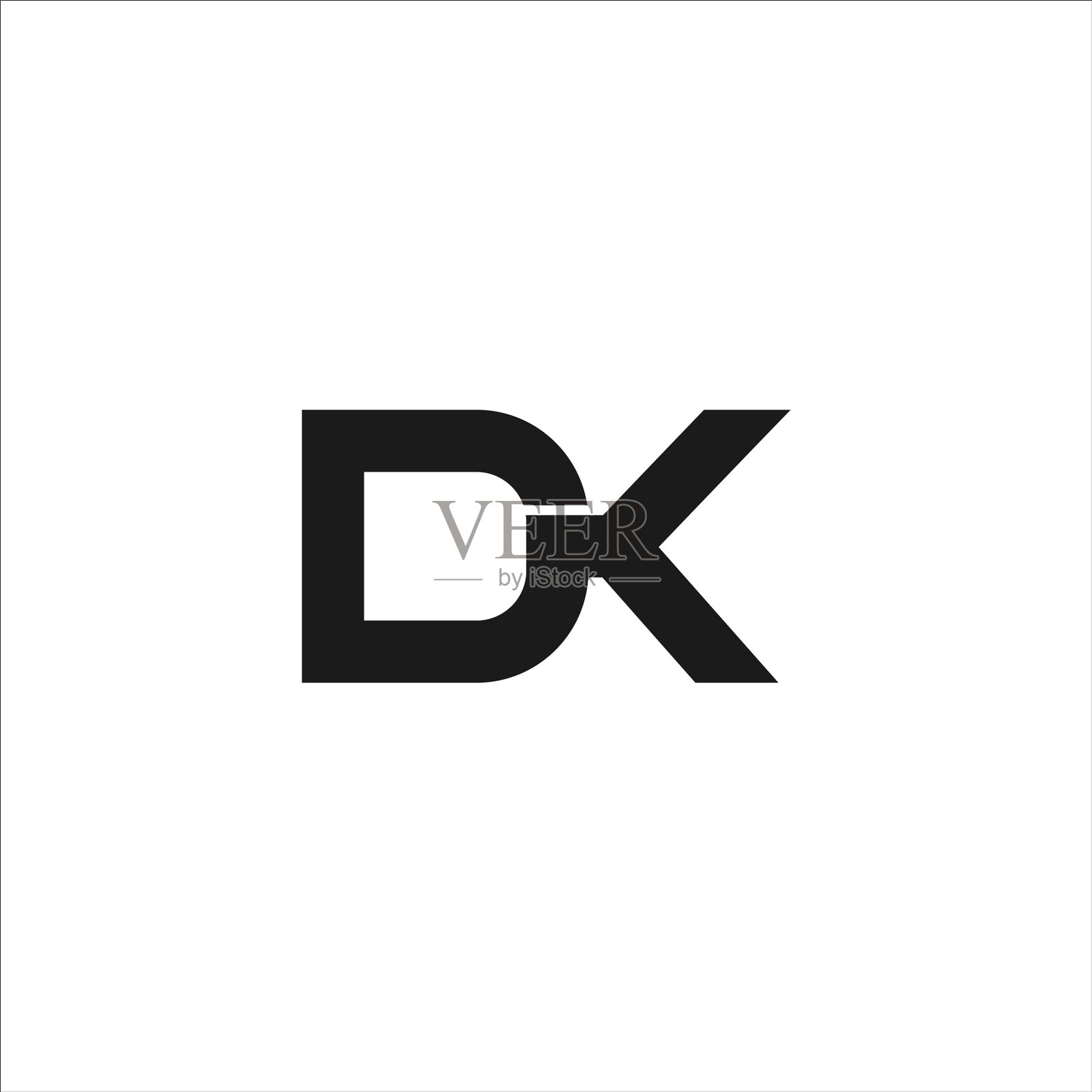 Dk抽象字母标志插画图片素材