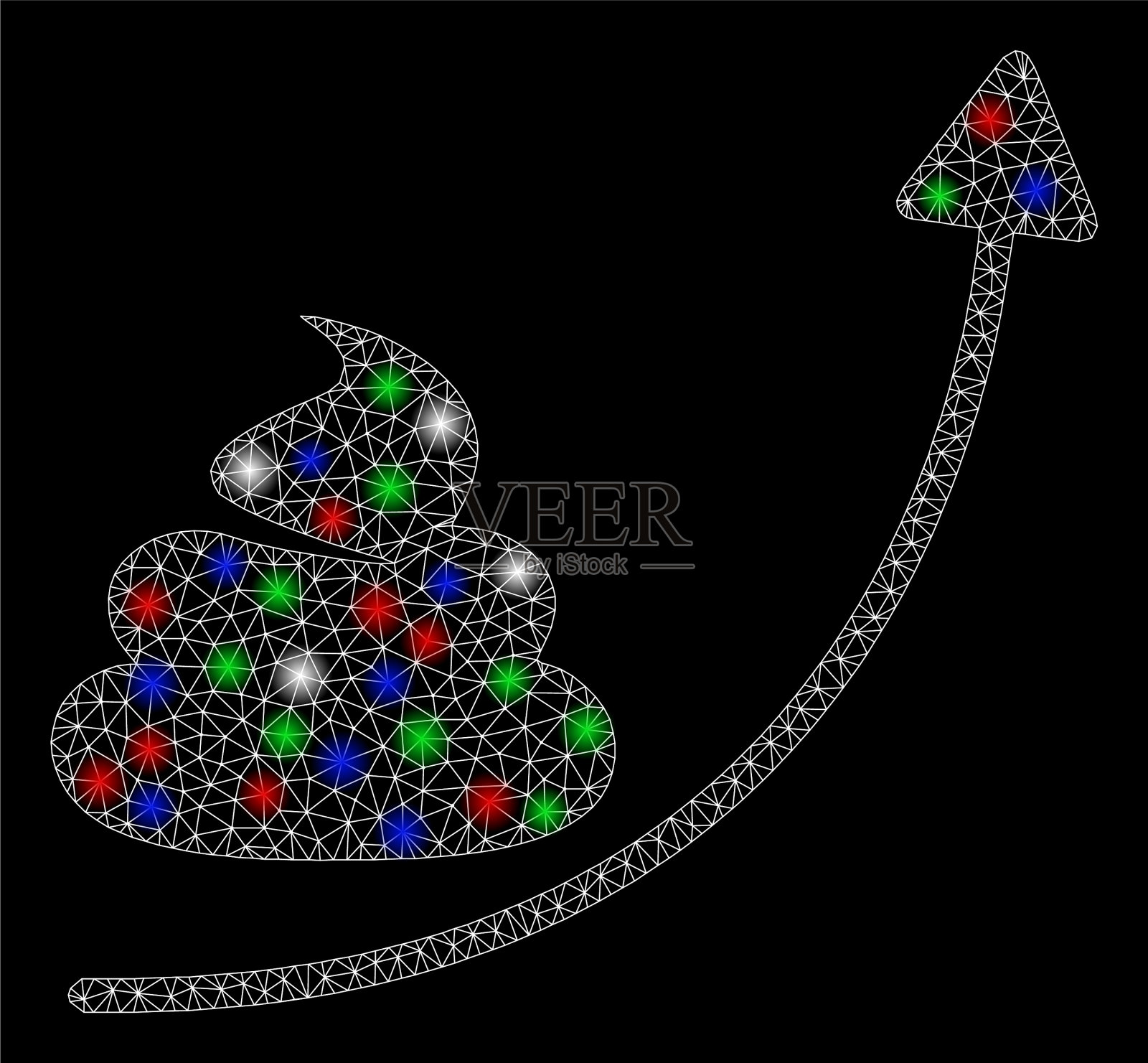 亮网网屎hip箭上带耀斑插画图片素材