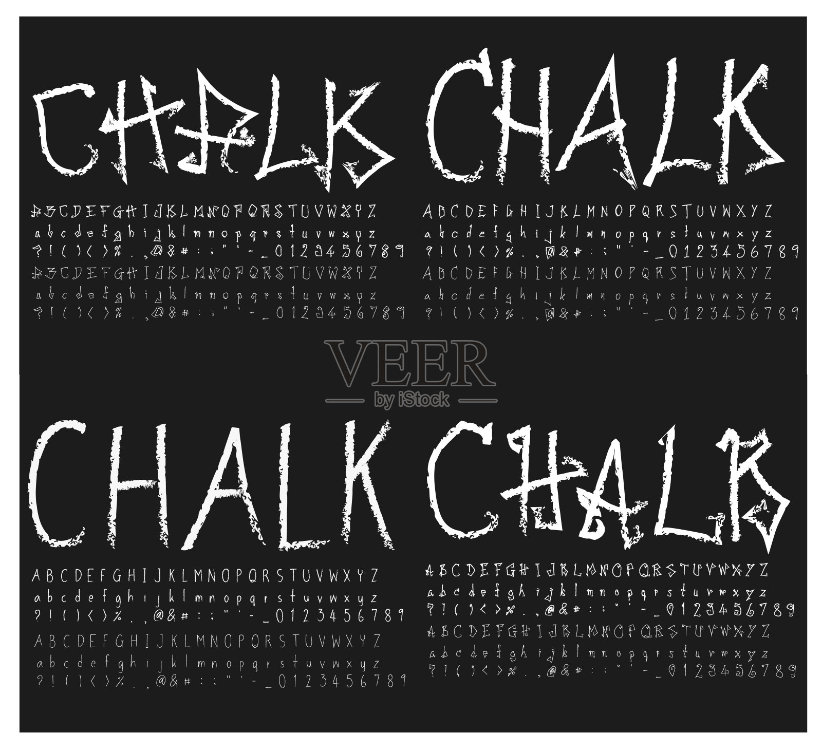 手绘字母向量字母表集eps10设计元素图片