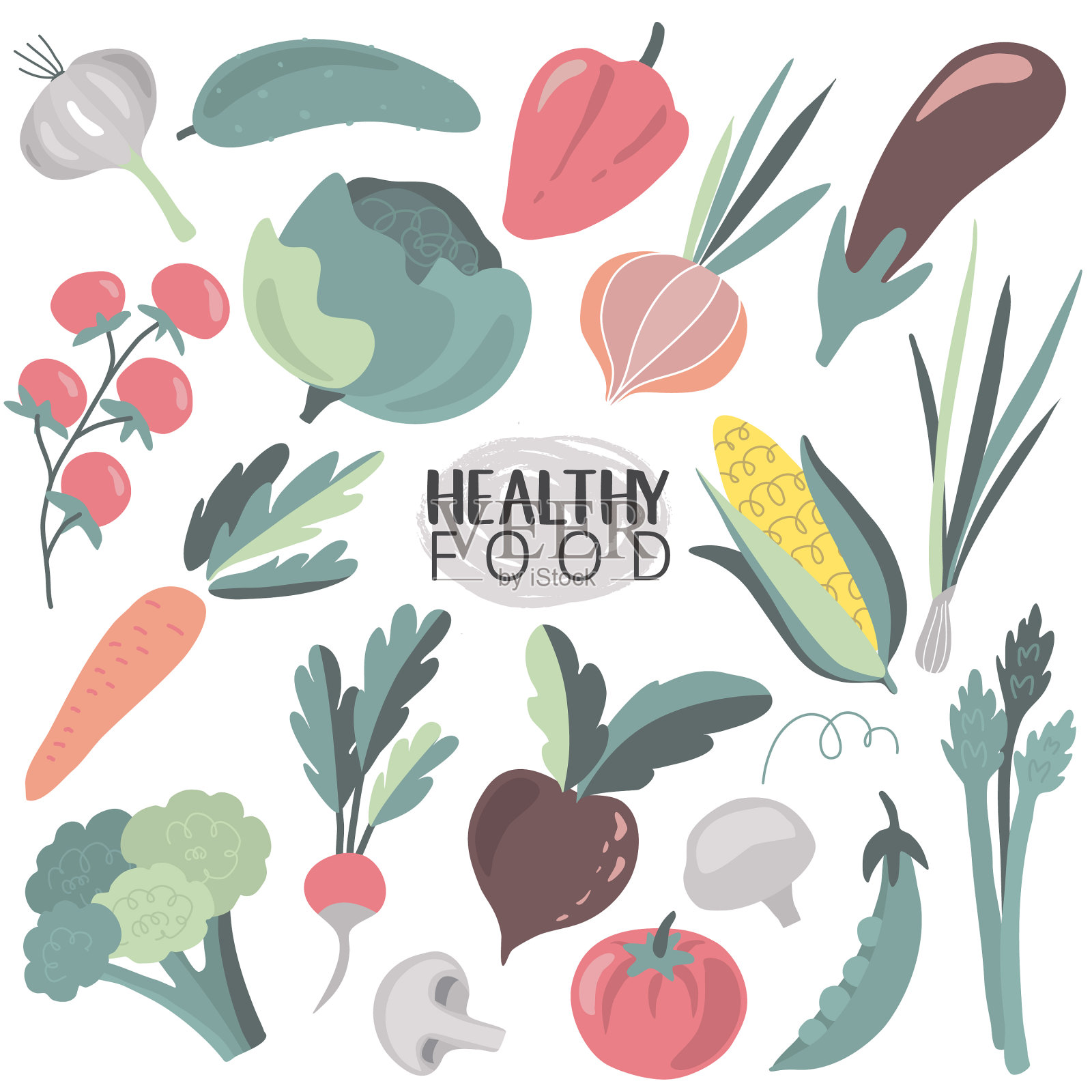 收集色彩鲜艳的新鲜卡通设计元素图片