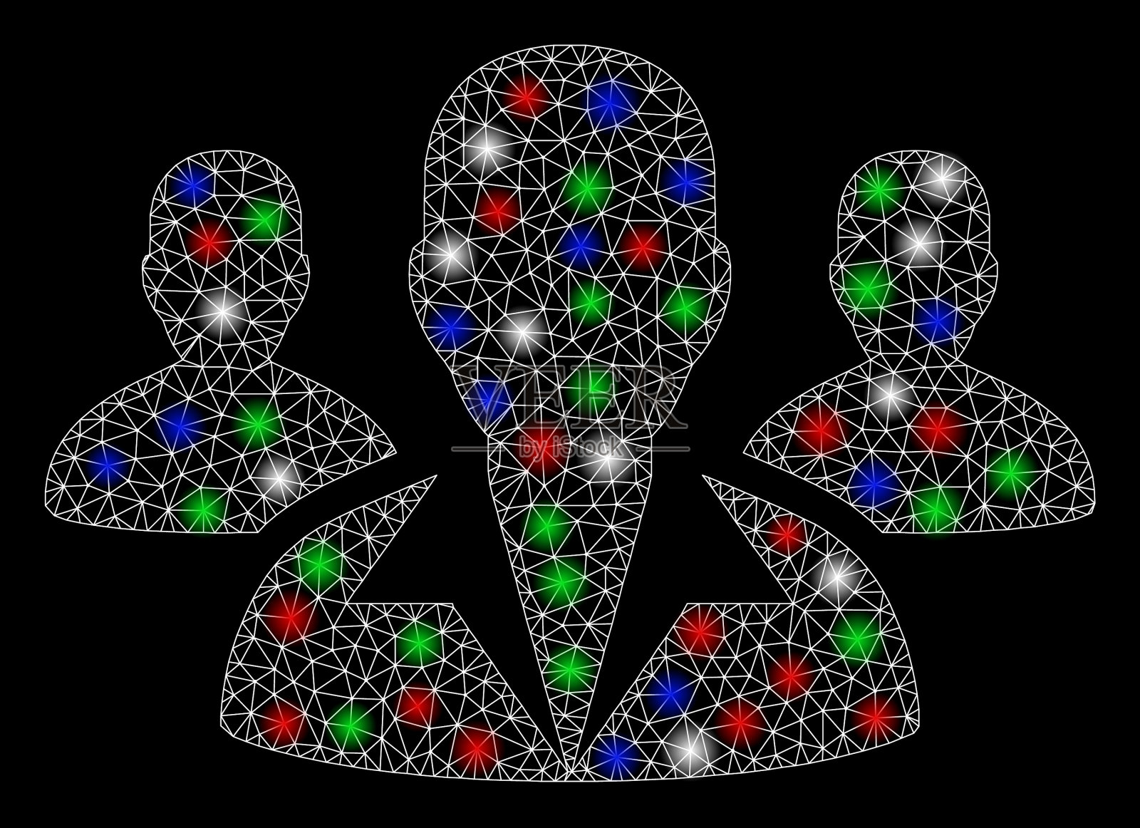 亮网胴体客户有亮点插画图片素材