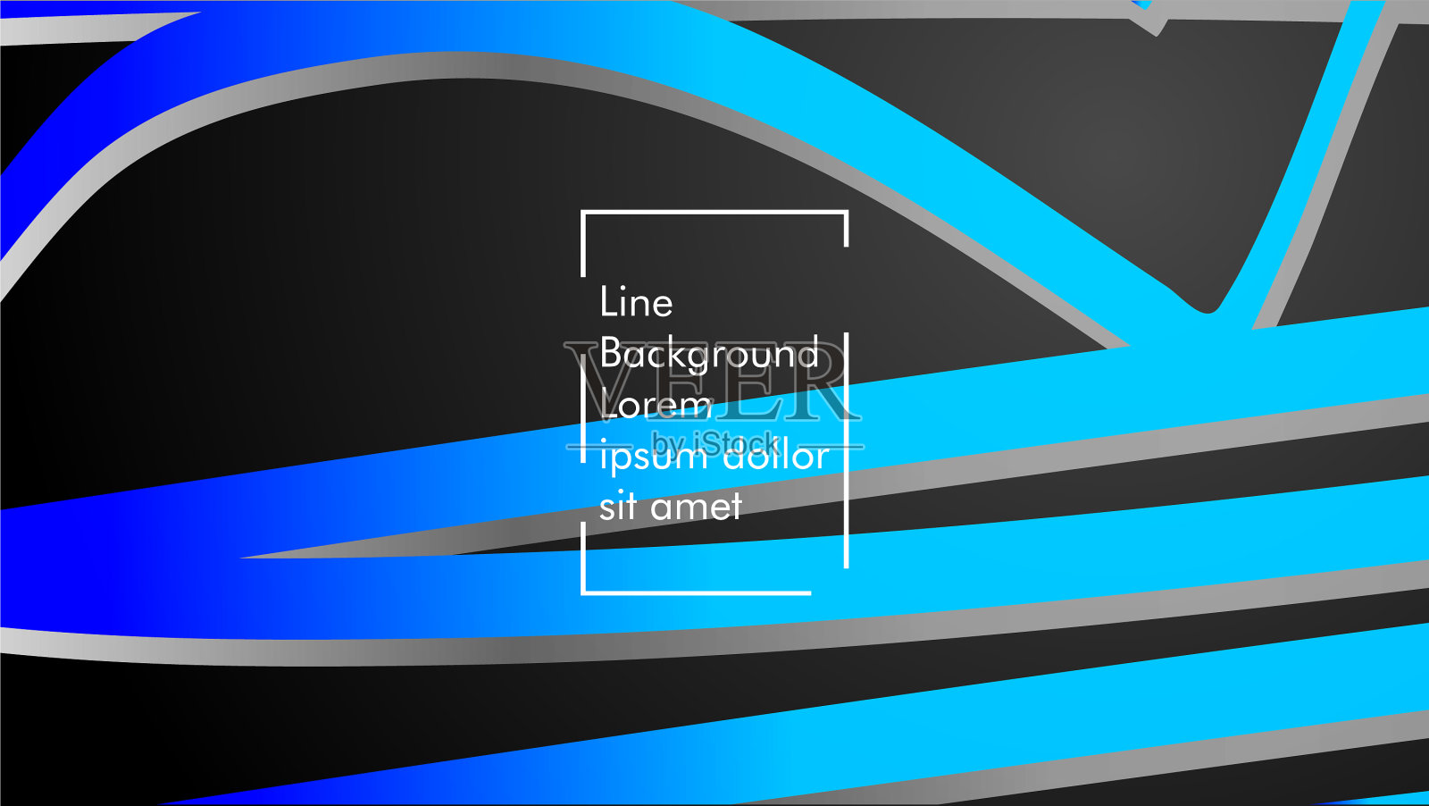 抽象的波背景与蓝色梯度插画图片素材