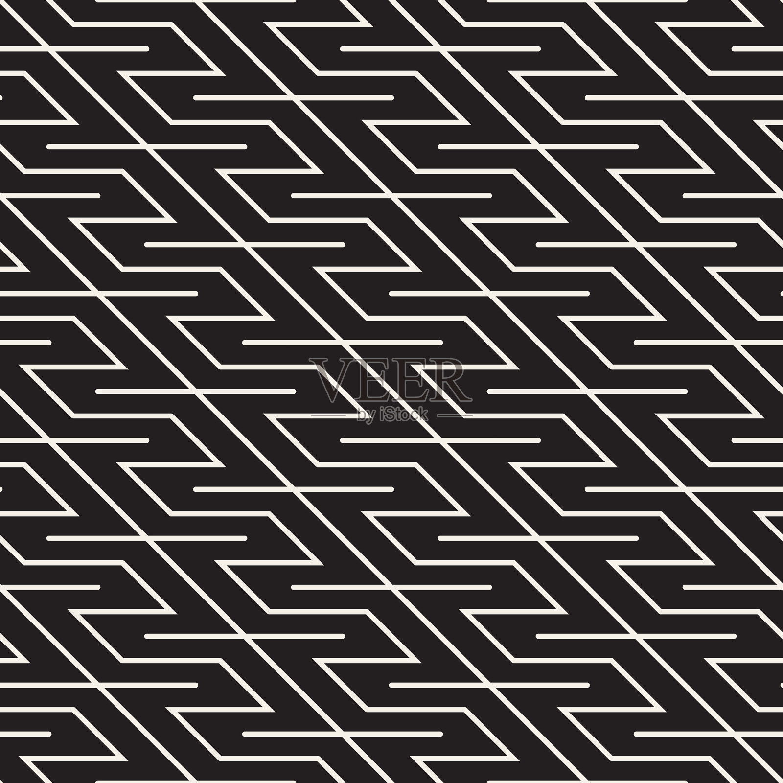 无缝时尚图案简单抽象插画图片素材