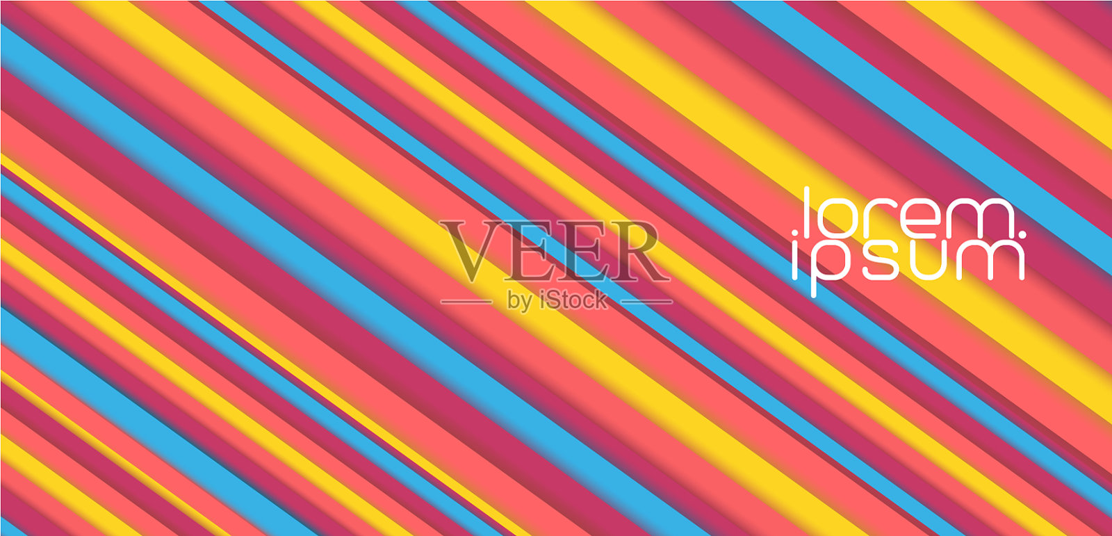 明亮的颜色最小的几何背景插画图片素材