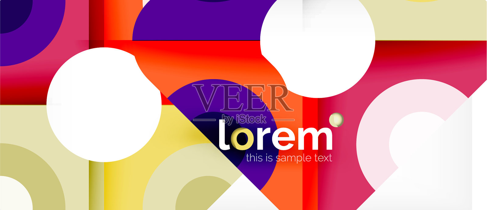 抽象圆形元素构成背景插画图片素材