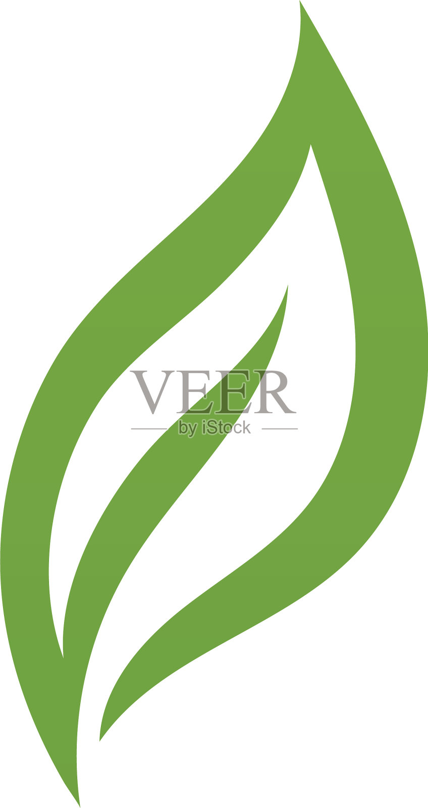 标志绿色树叶生态设计元素图片