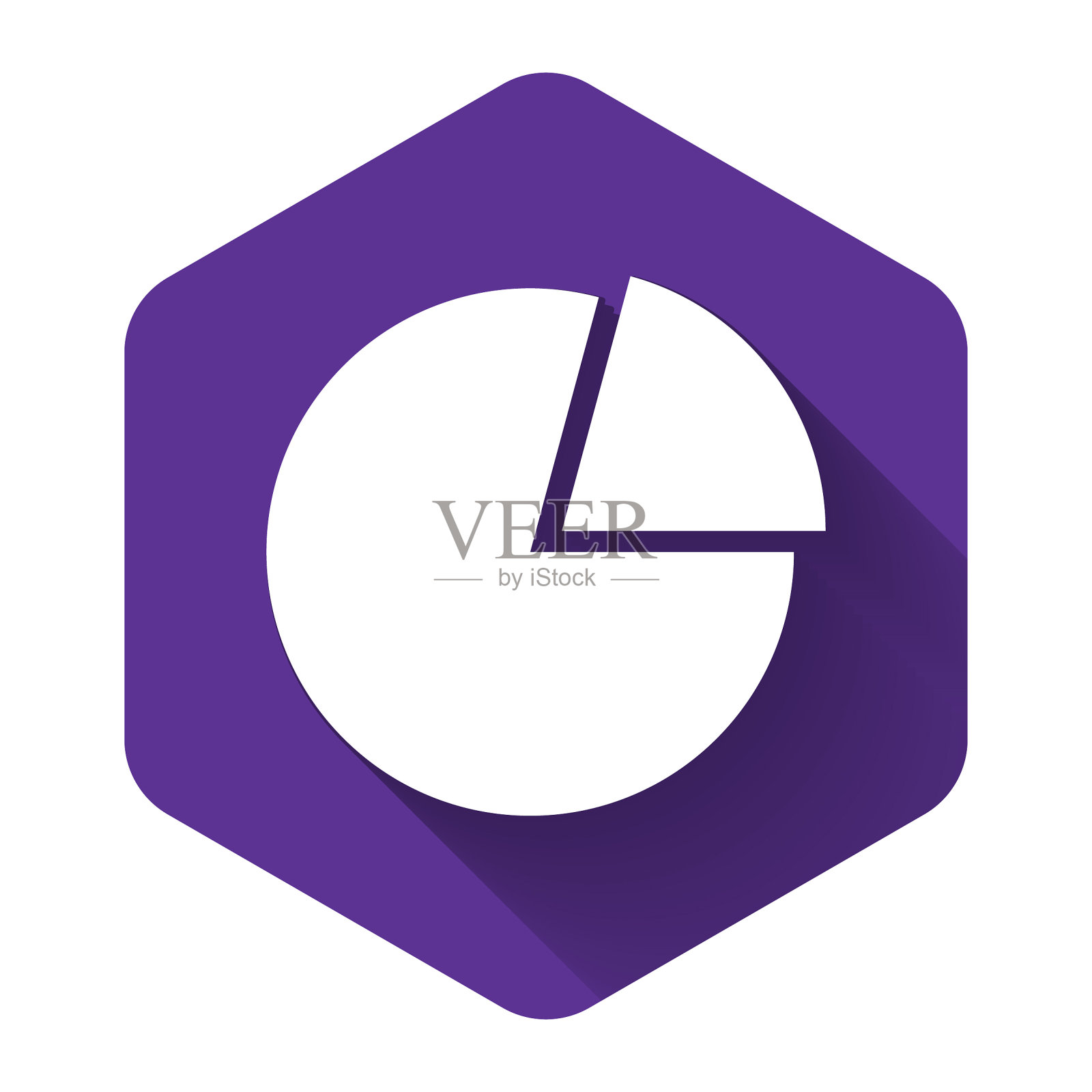 白色饼状图与信息图图标隔离图标素材