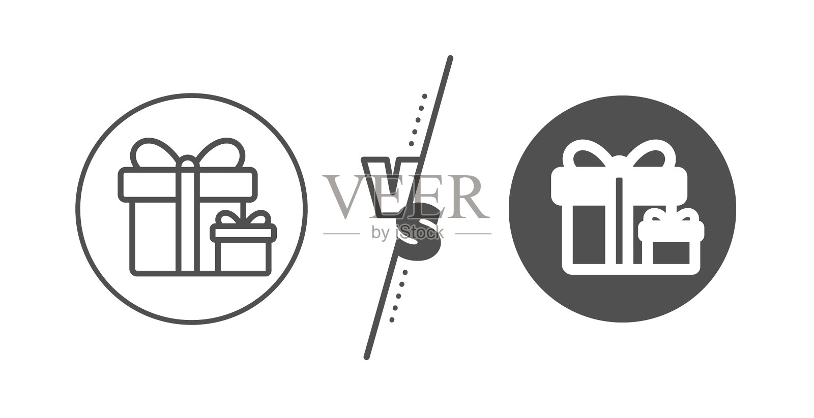 礼品盒线图标现在的标志图标素材