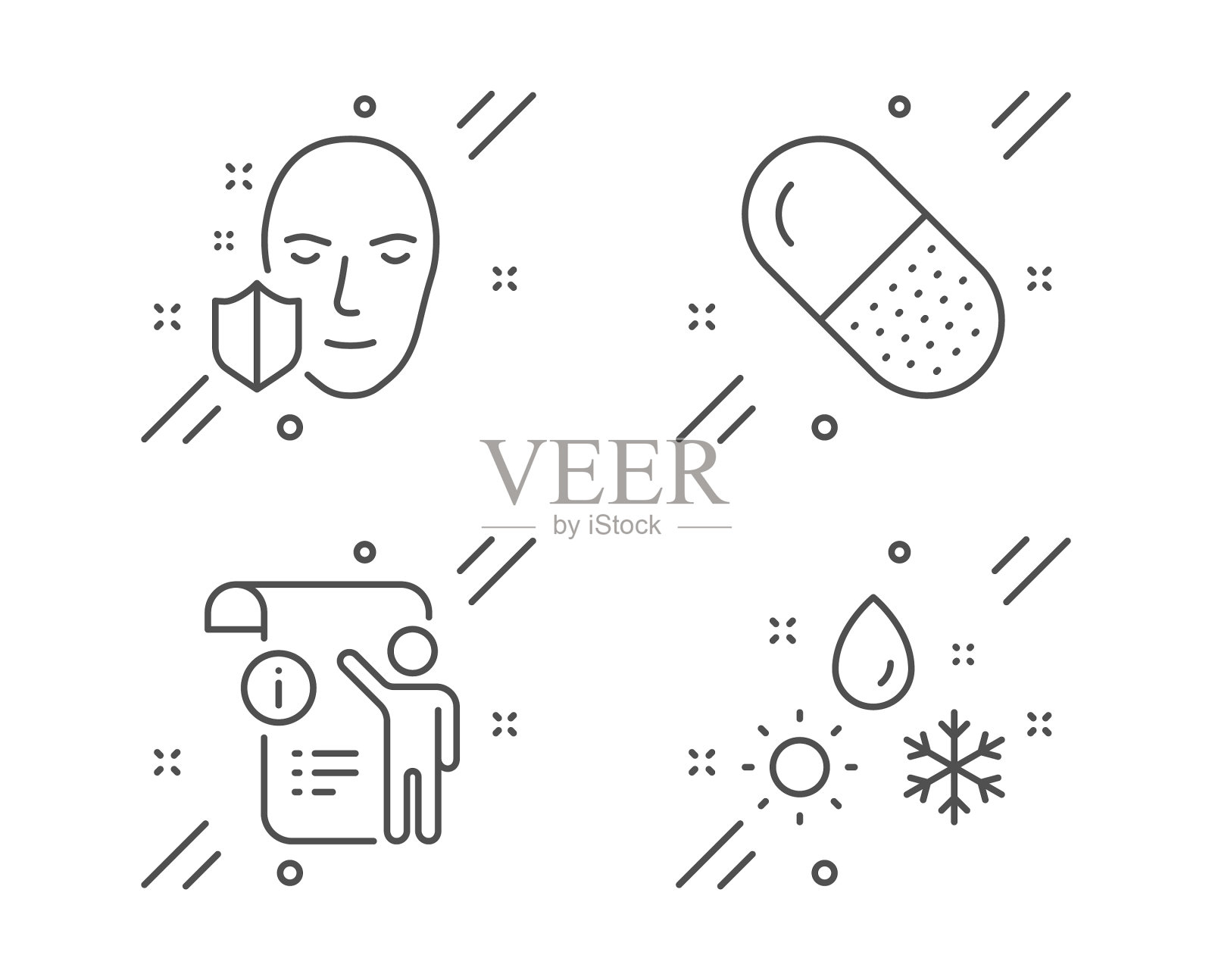 面部保护手册doc和胶囊药丸图标图标素材