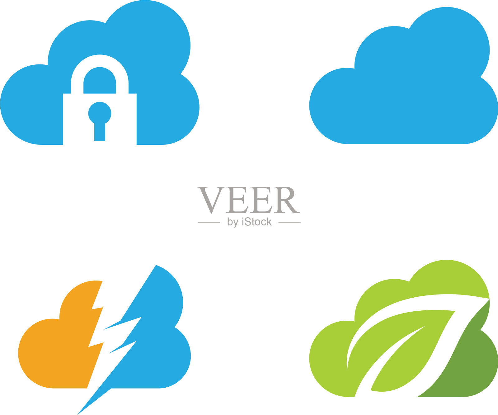 云标志模板图标图标素材