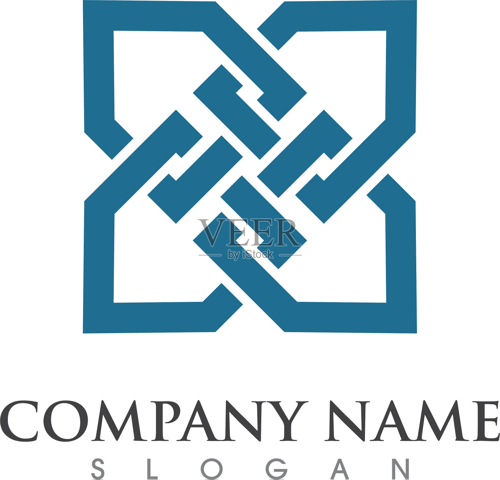 企业抽象统一标识设计插画图片素材