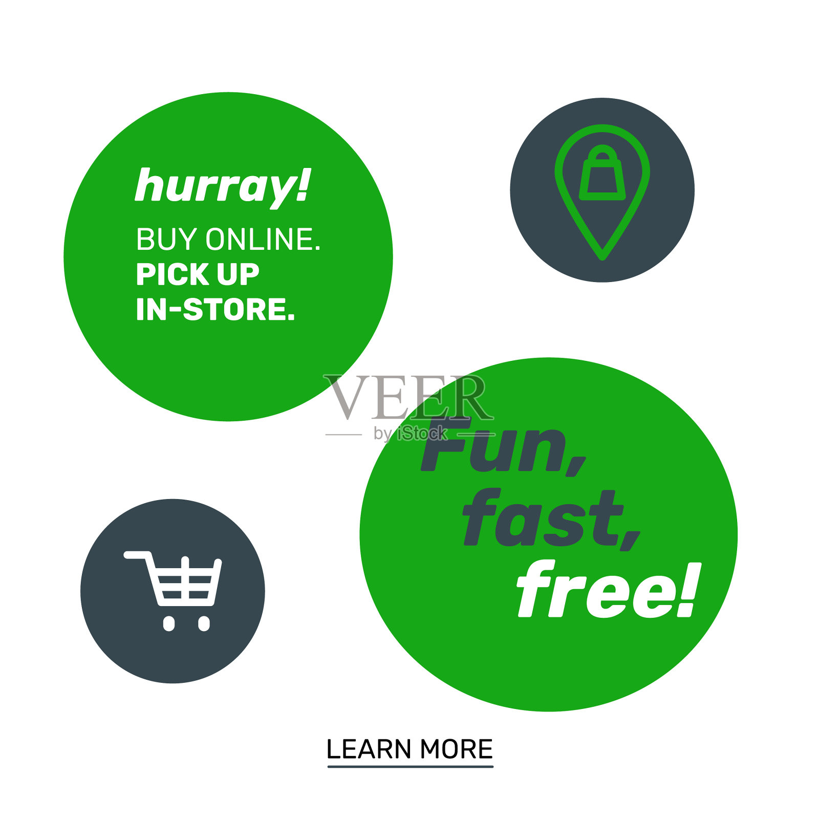 用于在线购物配送的网页横幅插画图片素材