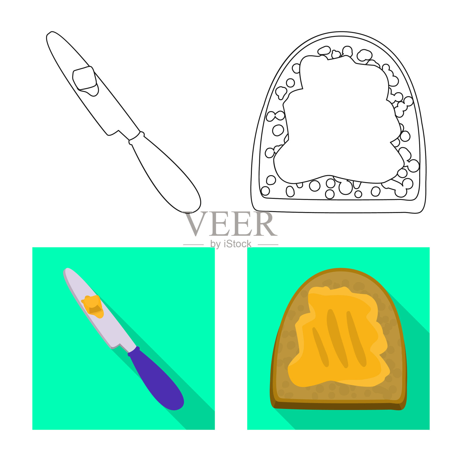 设计奶油和产品符号插画图片素材