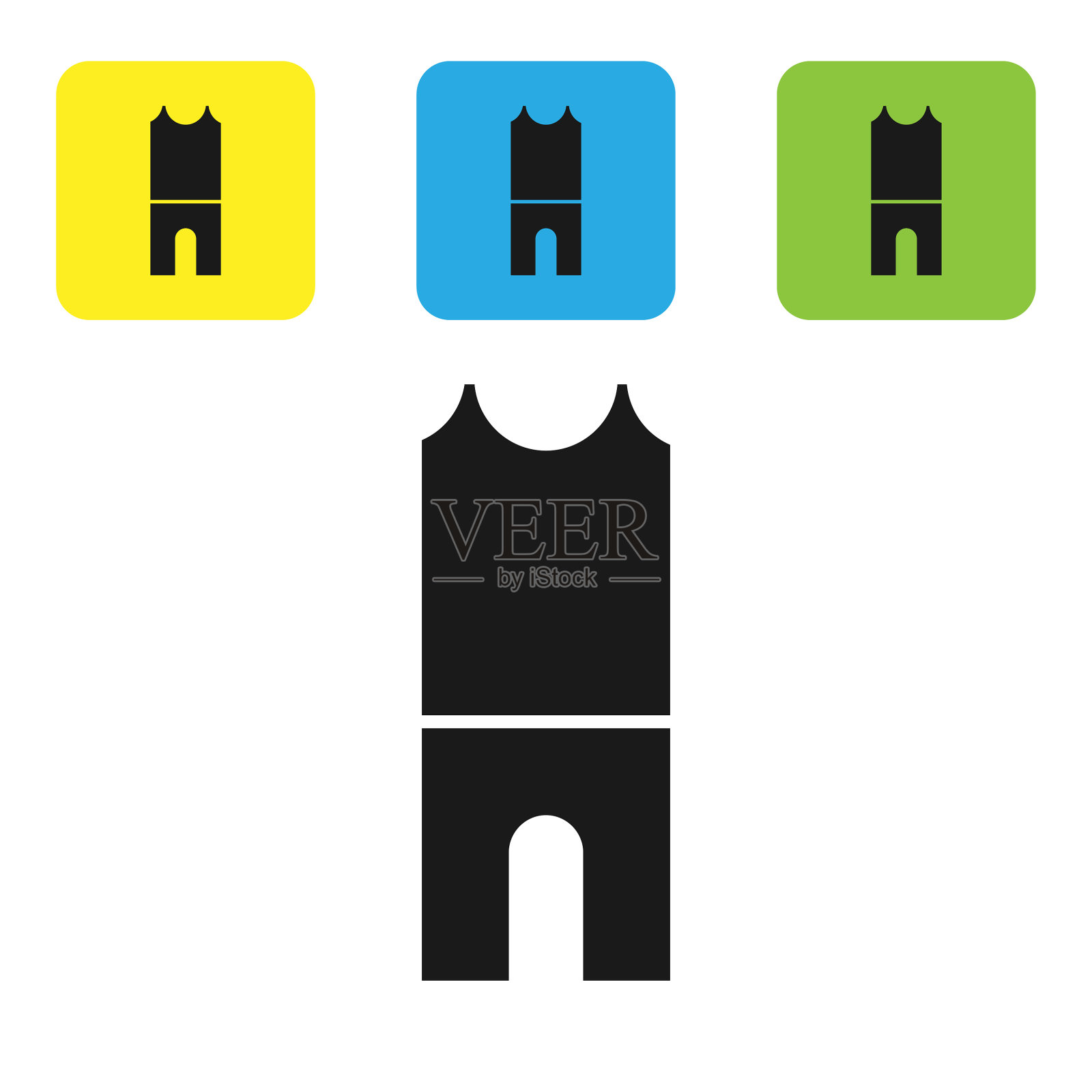 黑色潜水衣潜水图标孤立插画图片素材