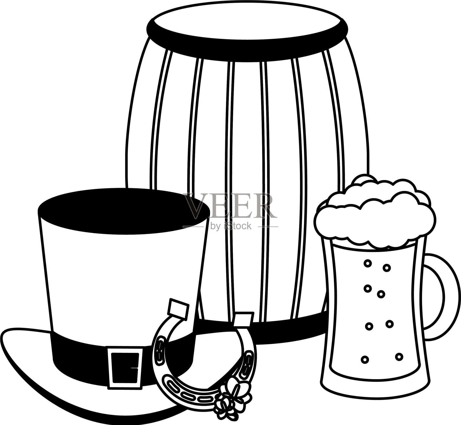 圣帕特里克节快乐设计元素图片