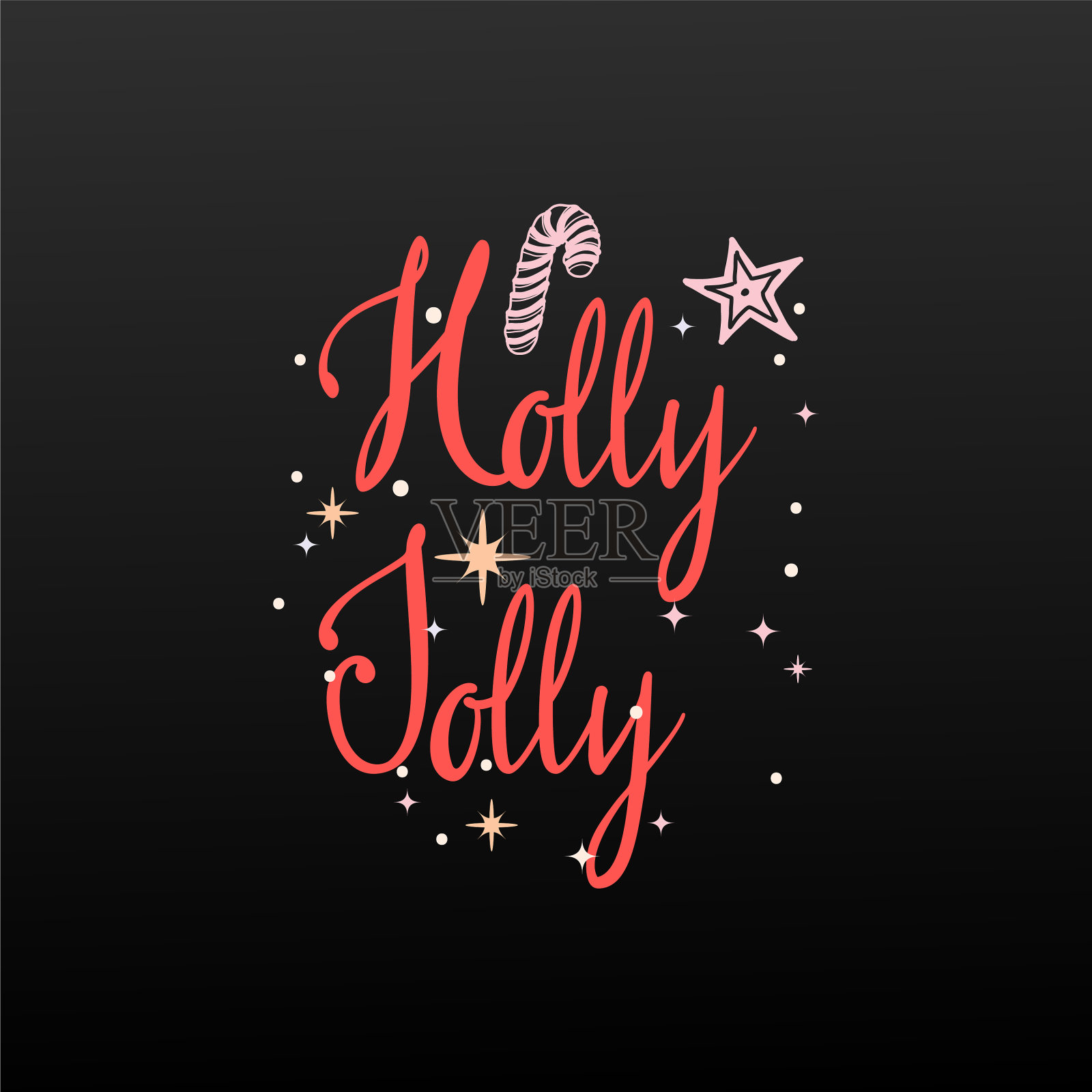 白色背景上的冬青喜庆横幅插画图片素材