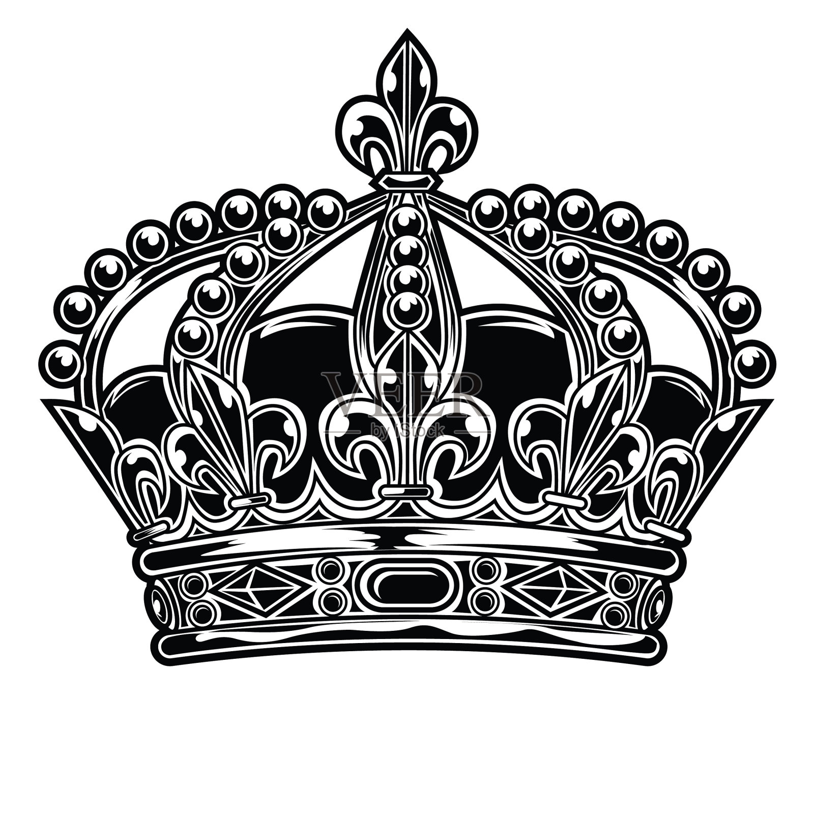王冠黑与白国王王后444设计元素图片