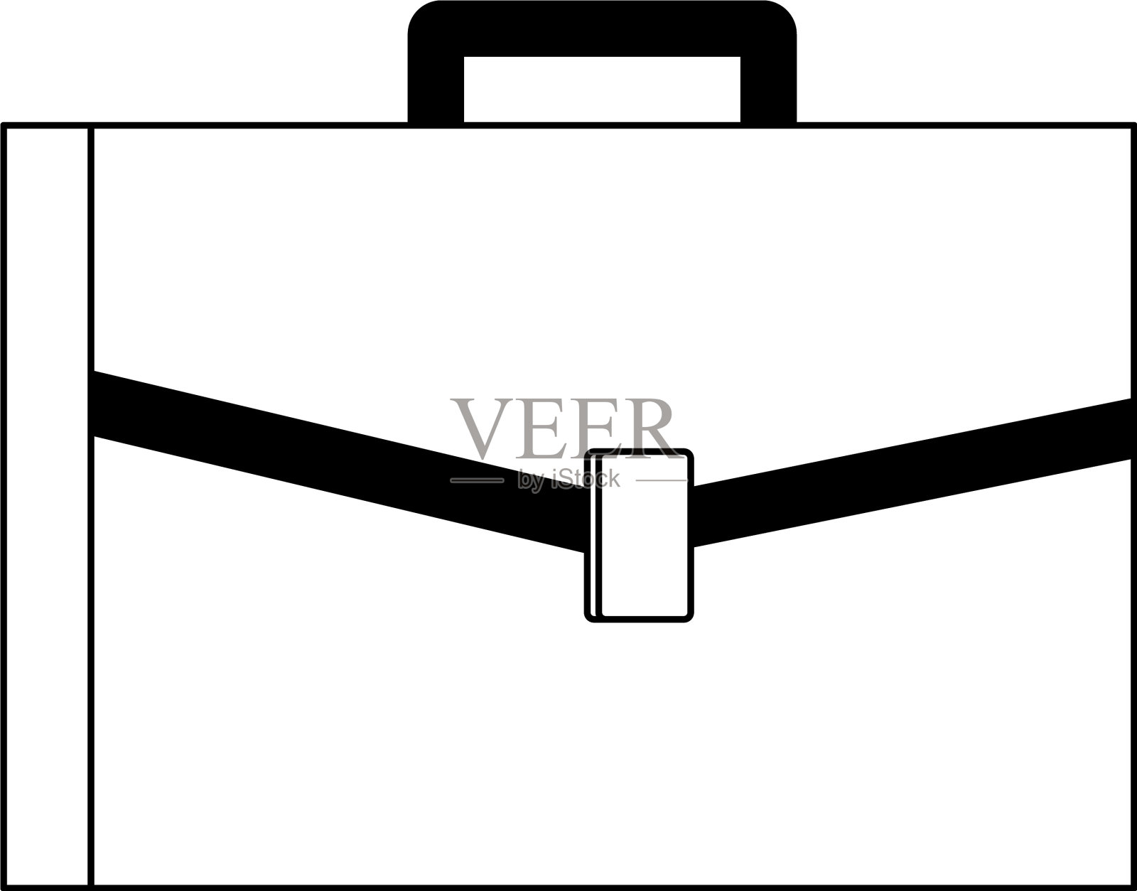 商务公文包图标扁平化设计插画图片素材