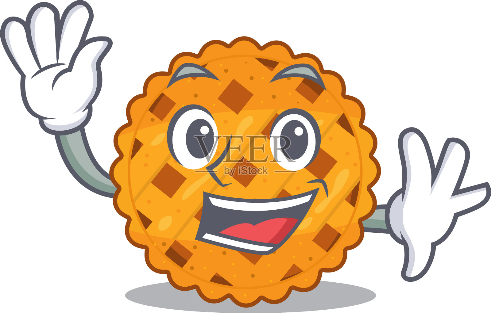 挥舞着卡通形状的南瓜派设计元素图片