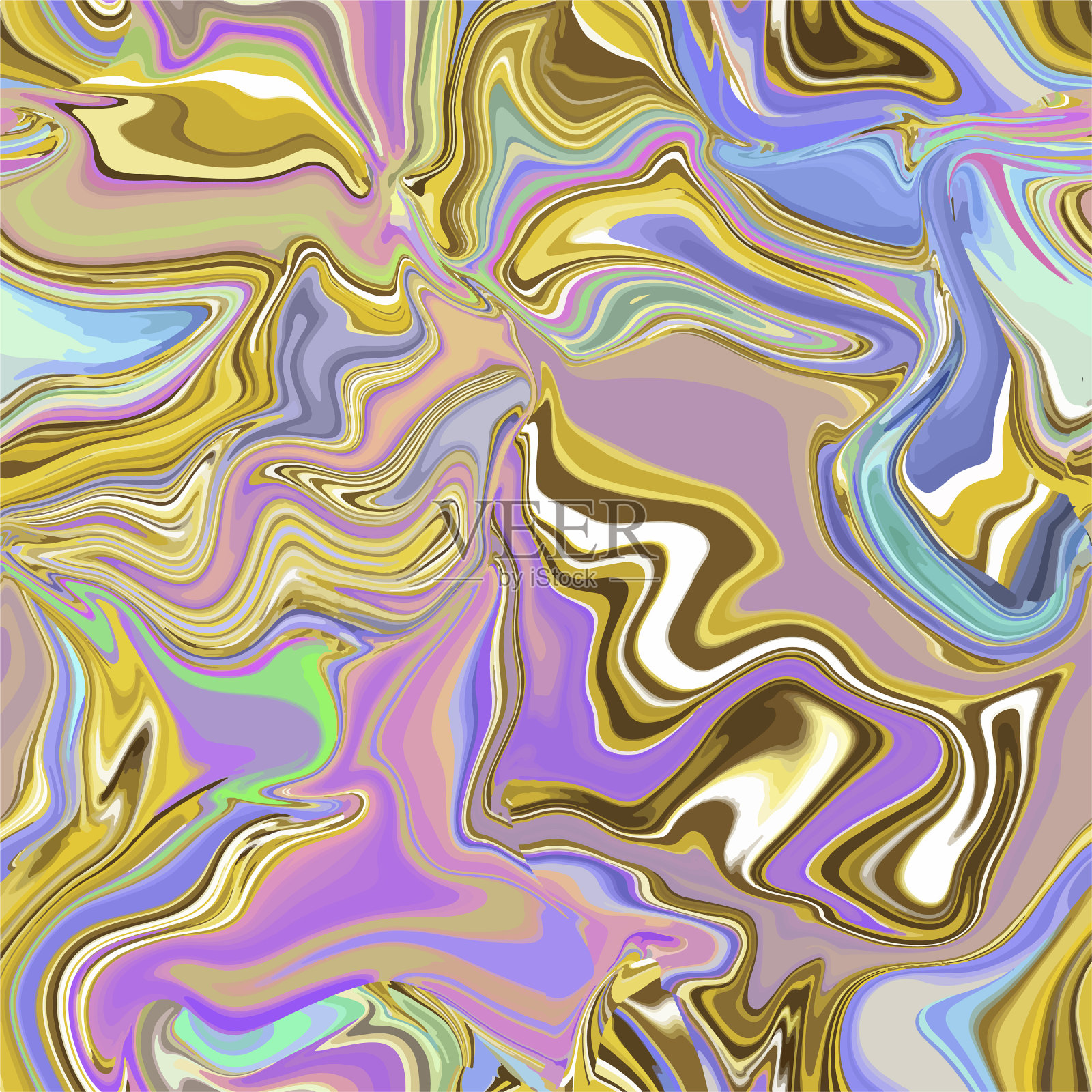 大理石无缝图案，霓虹亮丽的色彩插画图片素材